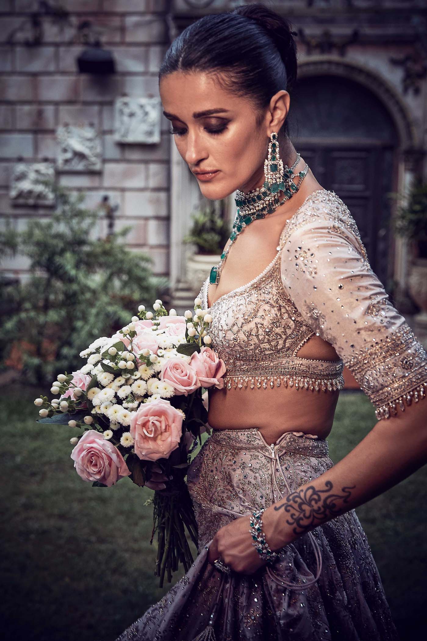 The Wanderlust Starlight Masai Lehenga