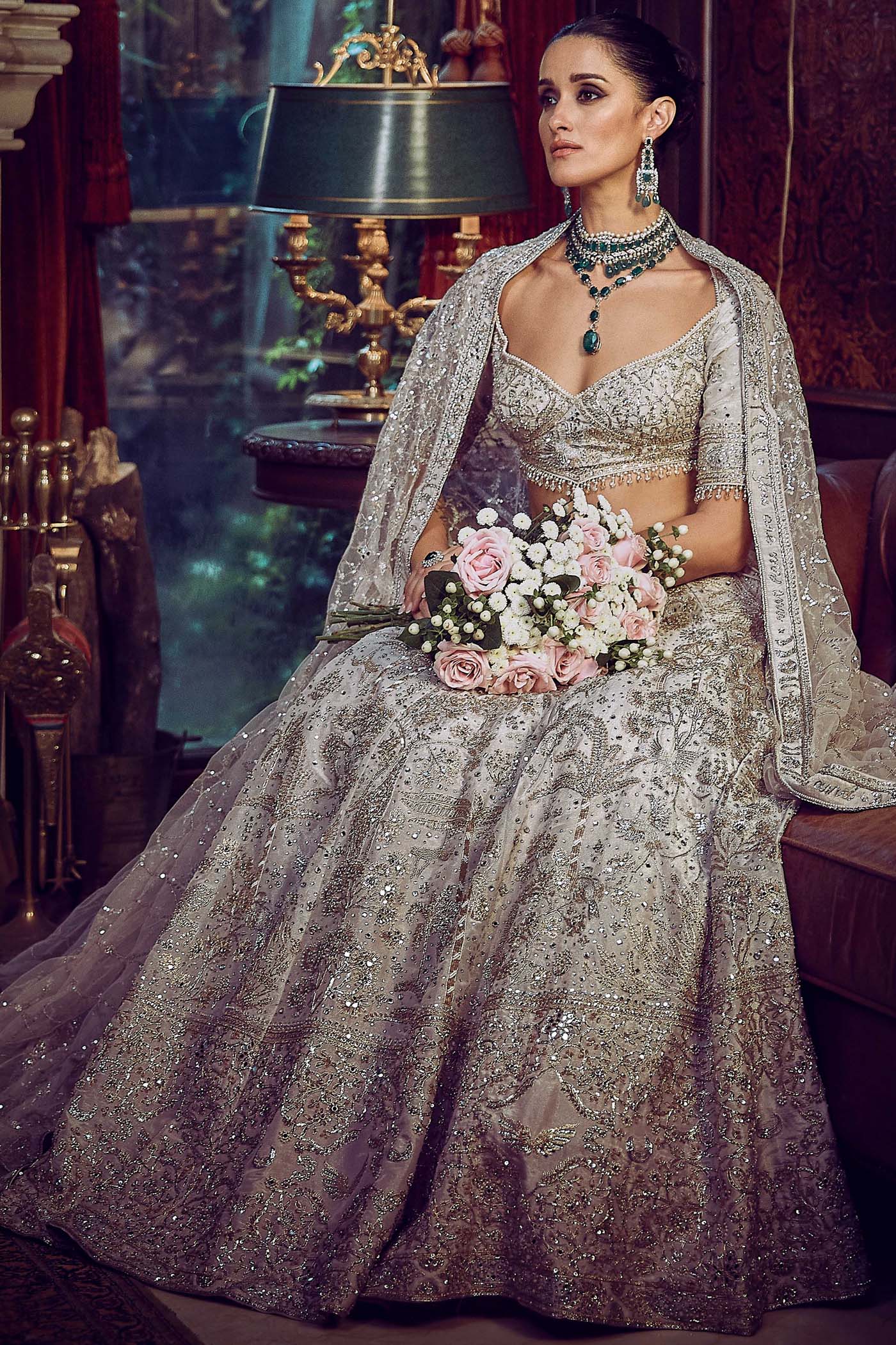 The Wanderlust Starlight Masai Lehenga