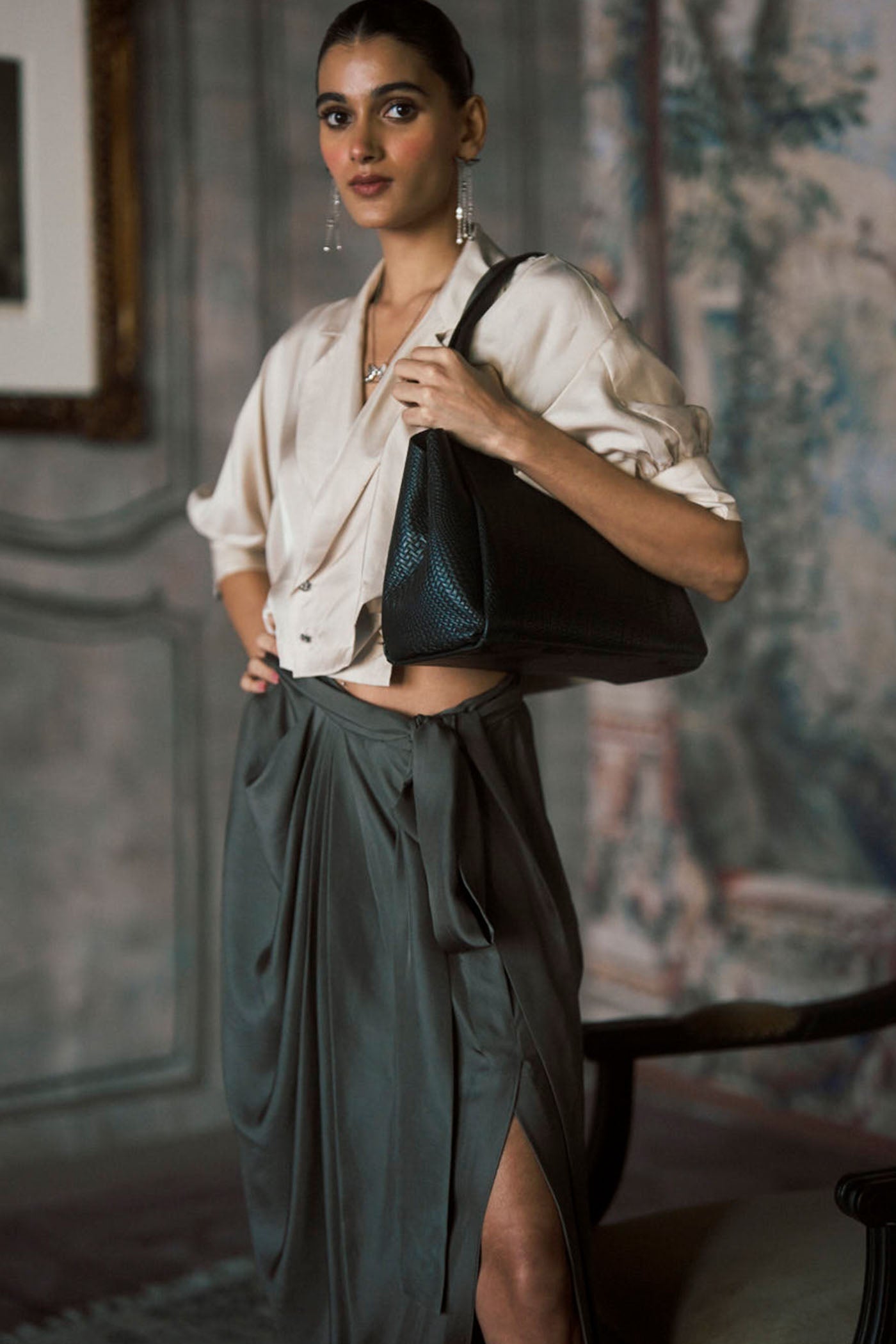 The Kyoto Drape Silk Skirt