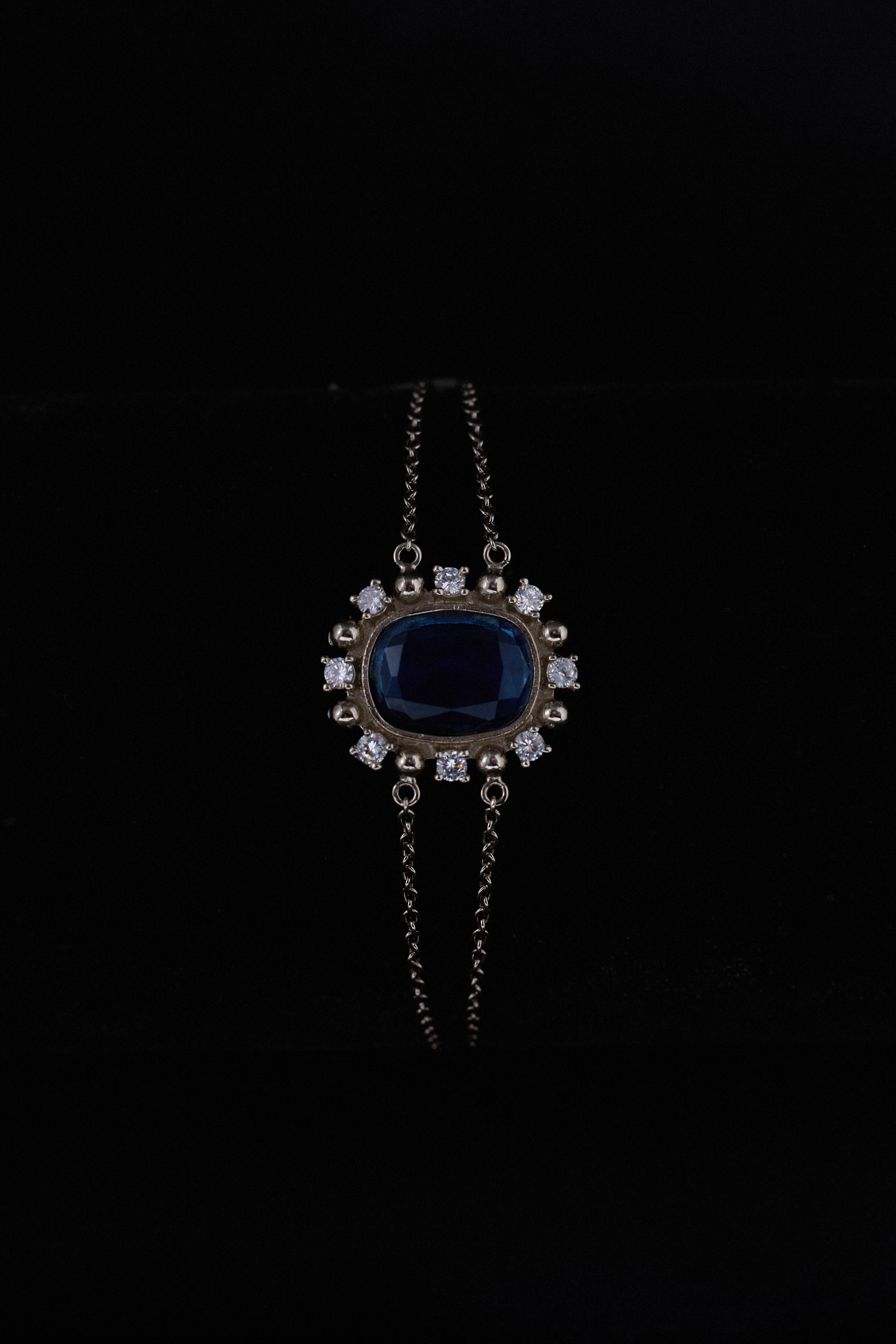 The Parisian Blue Baroque Bracelet in Starlight