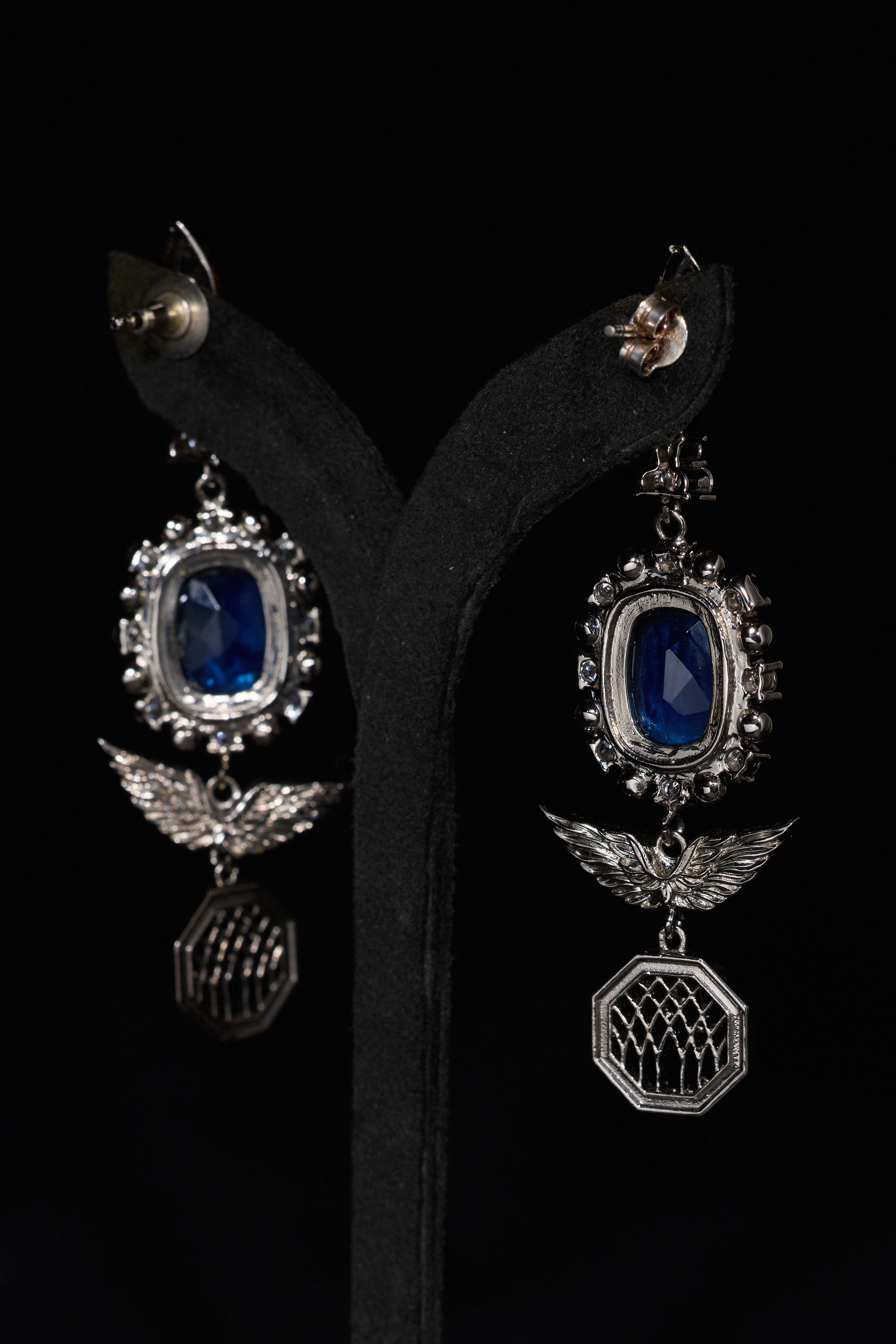 The Royal Florentine Parisian Blue Earrings in Starlight