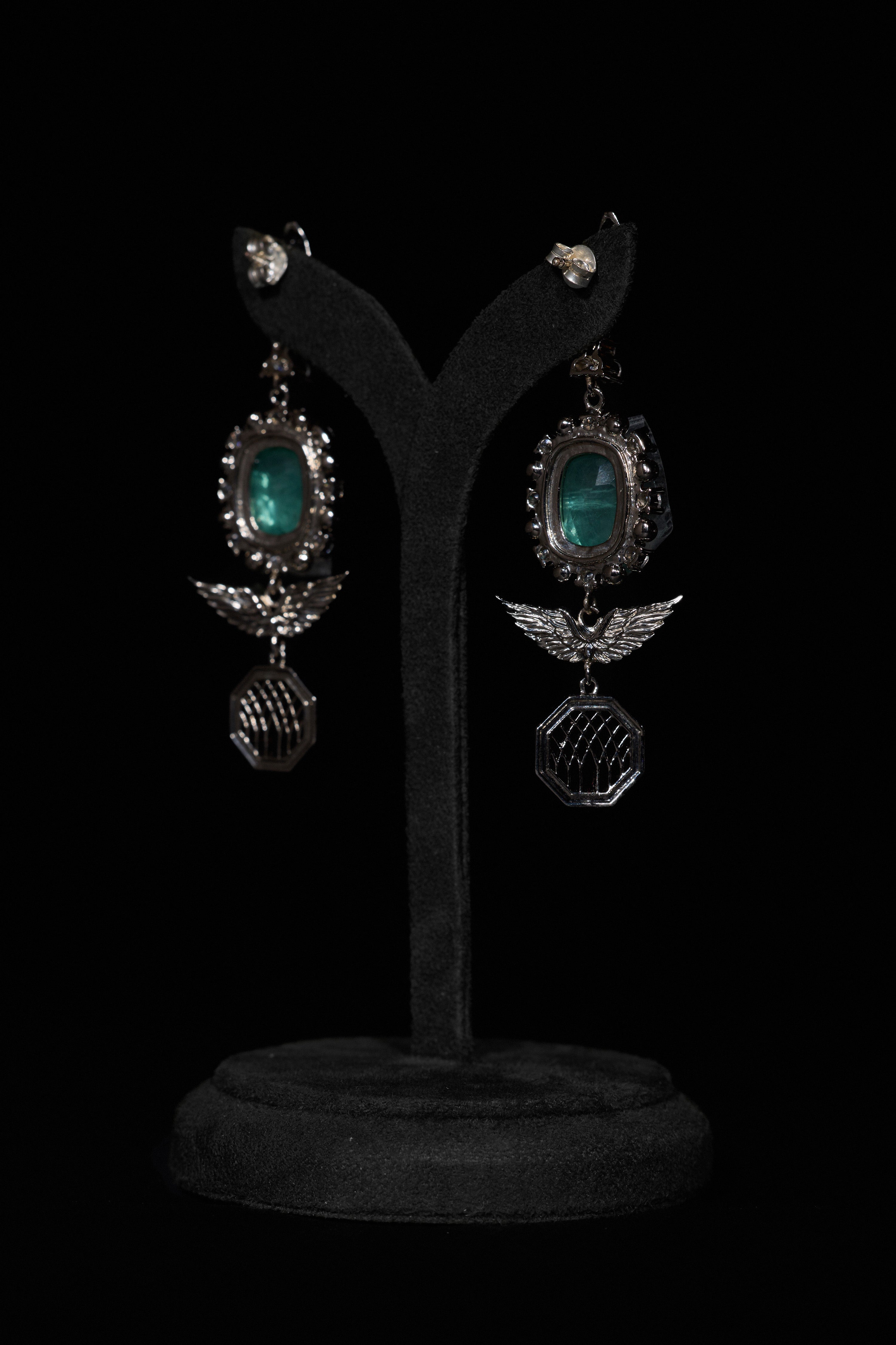 The Royal Florentine Aquamarine Earrings in Starlight