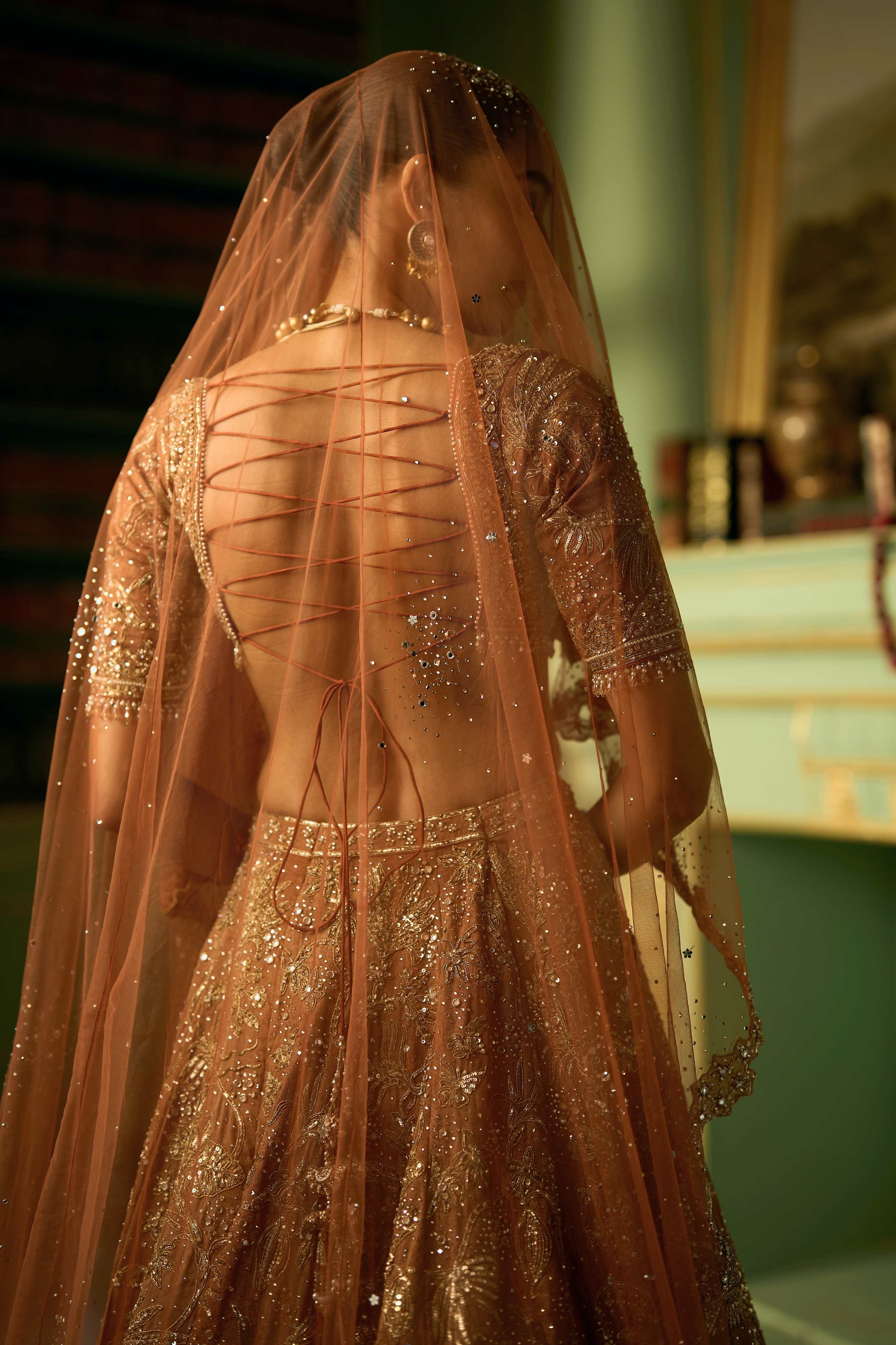 The Royal Savannah Apricot Lehenga