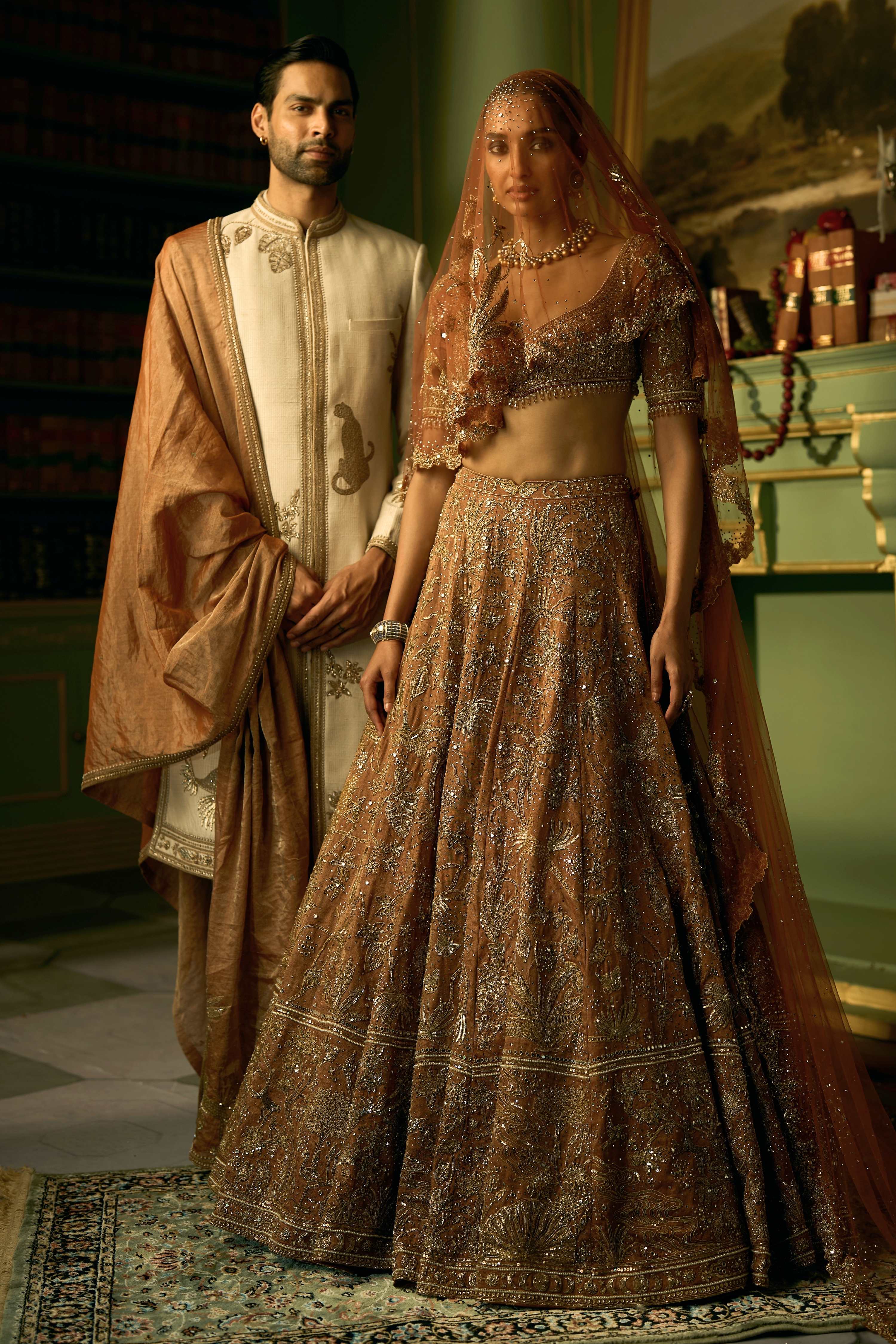 The Royal Savannah Apricot Lehenga