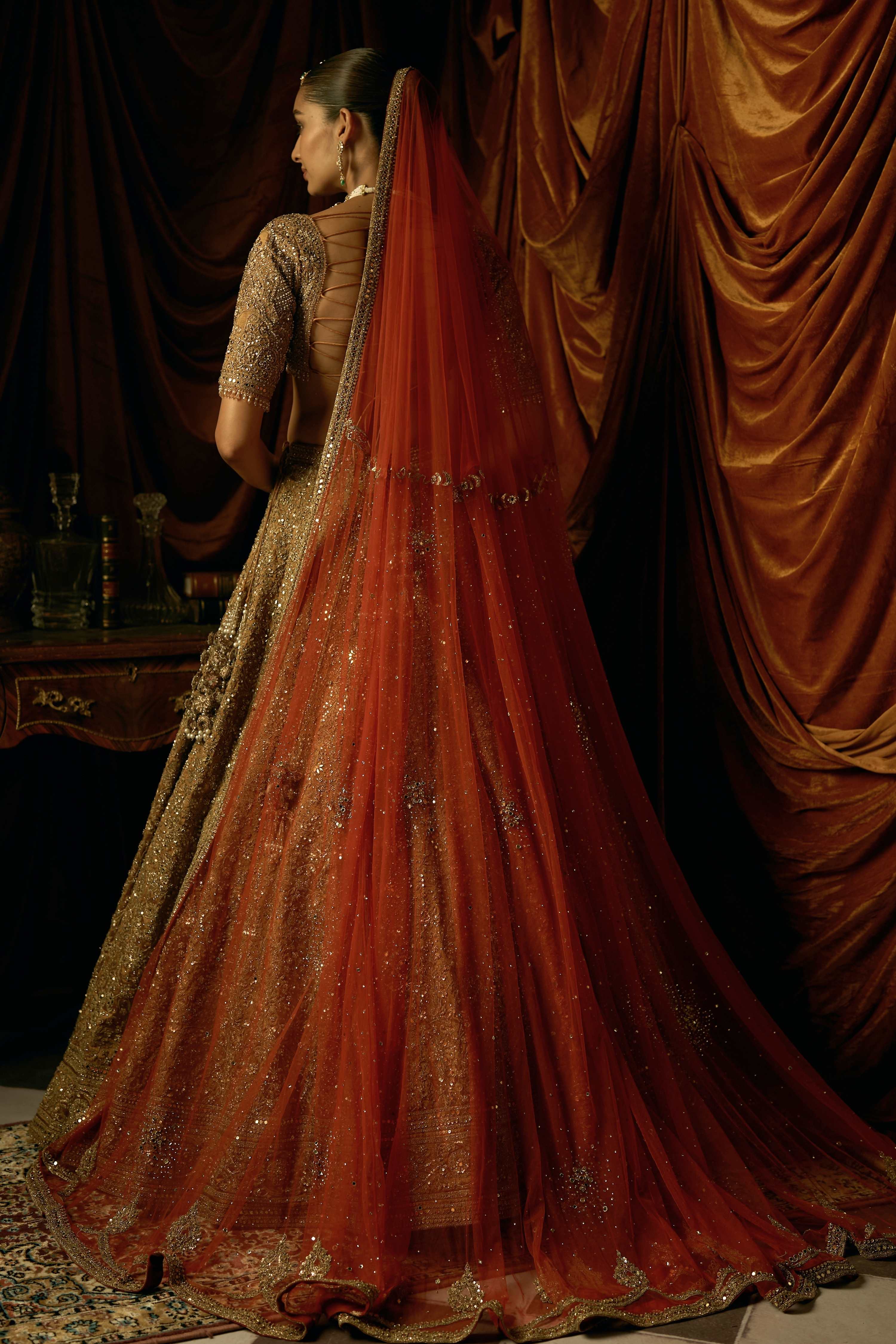 The Vintage Golden Jadao Lehenga