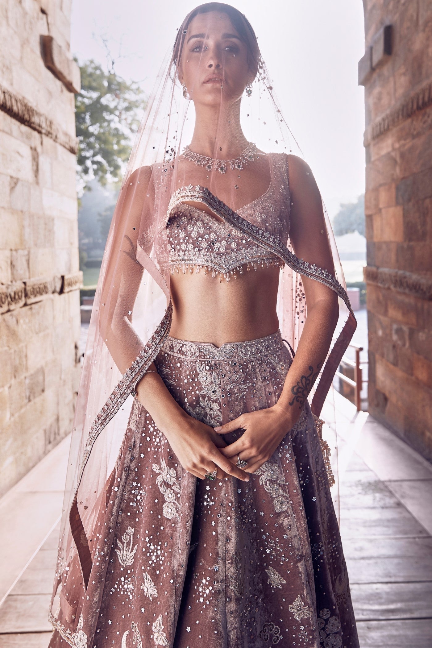 The French Rose Opus Lehenga