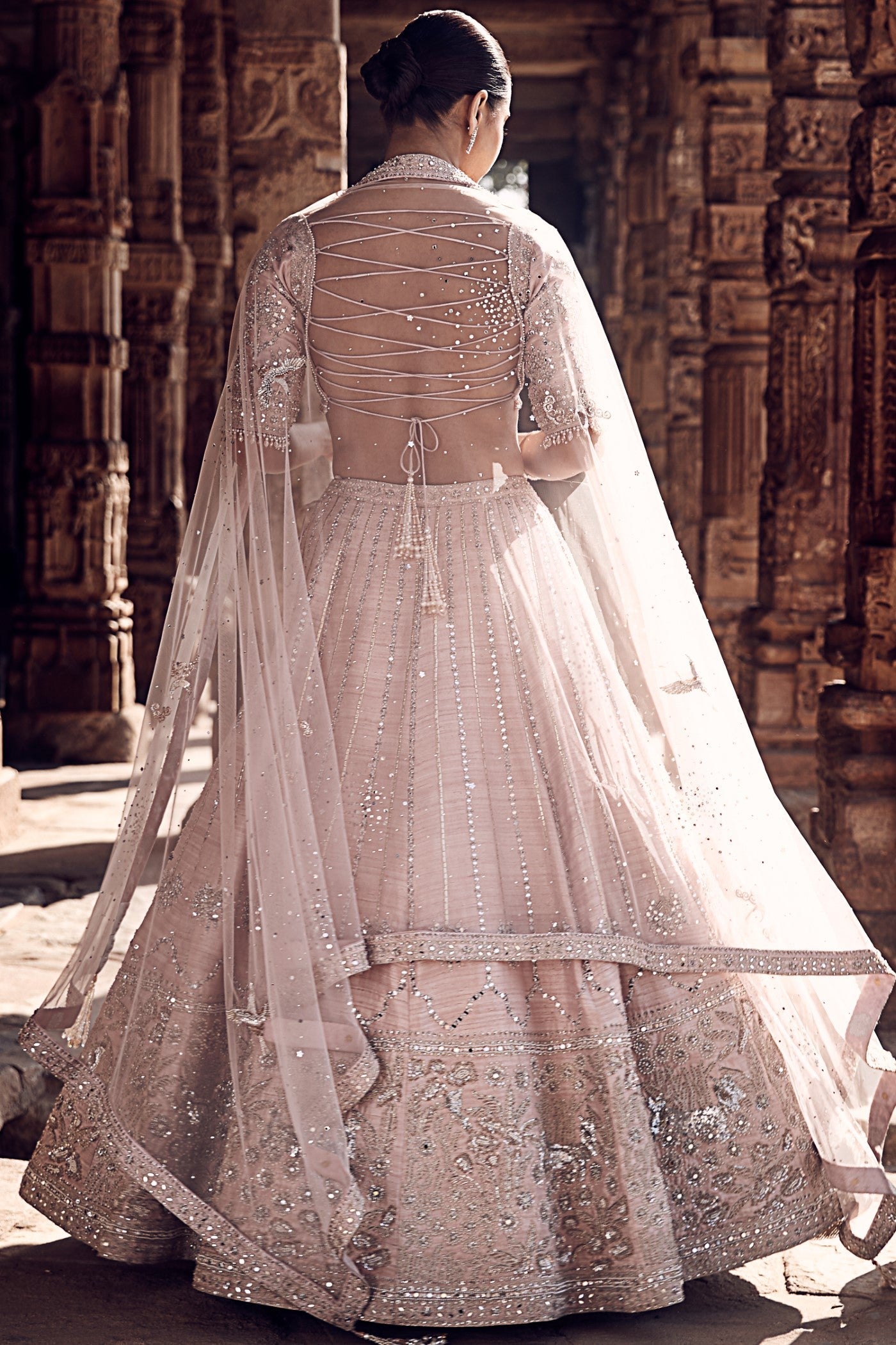 The Blush Tulip Sheesha Gota Lehenga