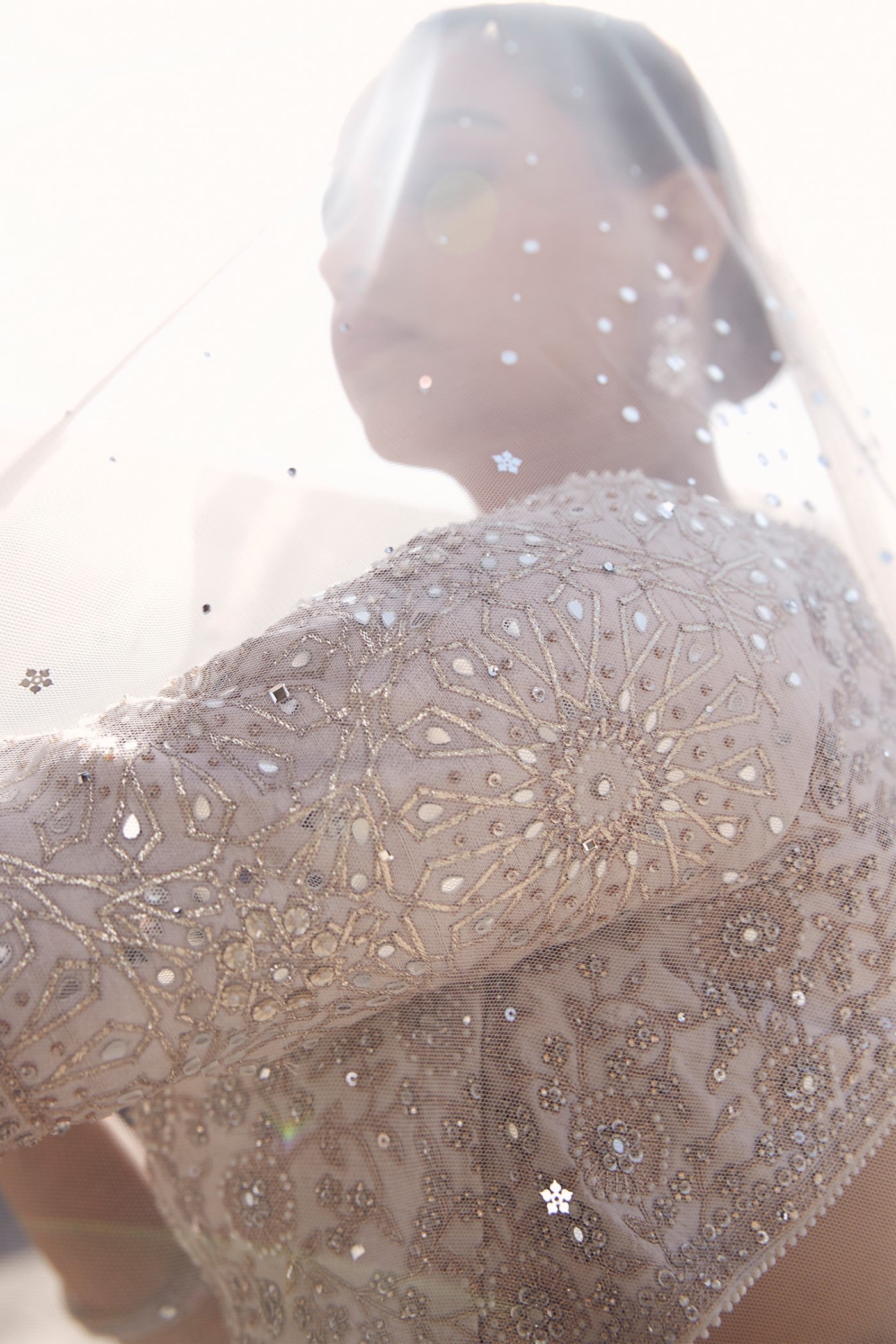 The Turkish Gota Ekru Lehenga