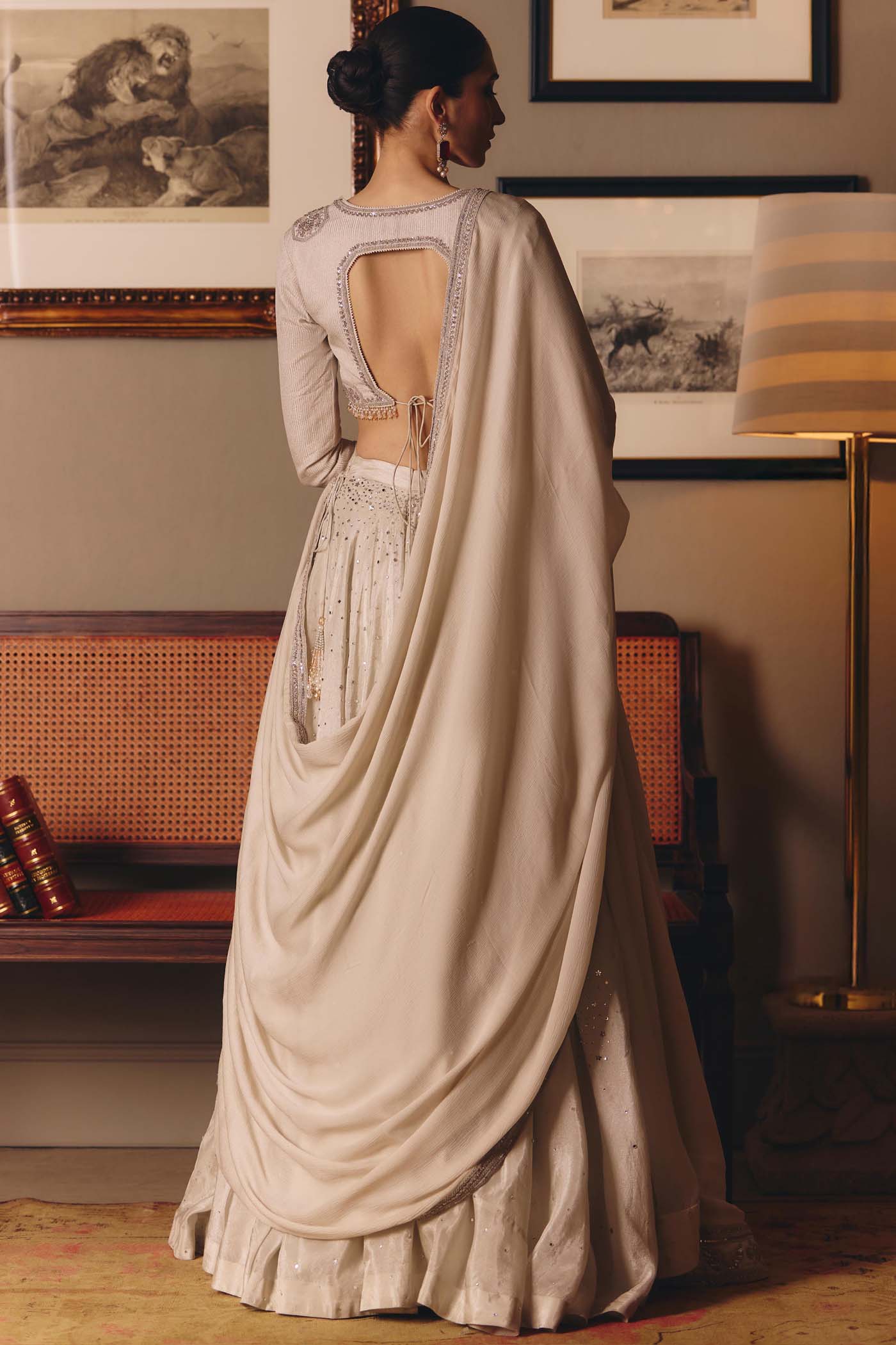 The Silver Needle Saadgi Lehenga