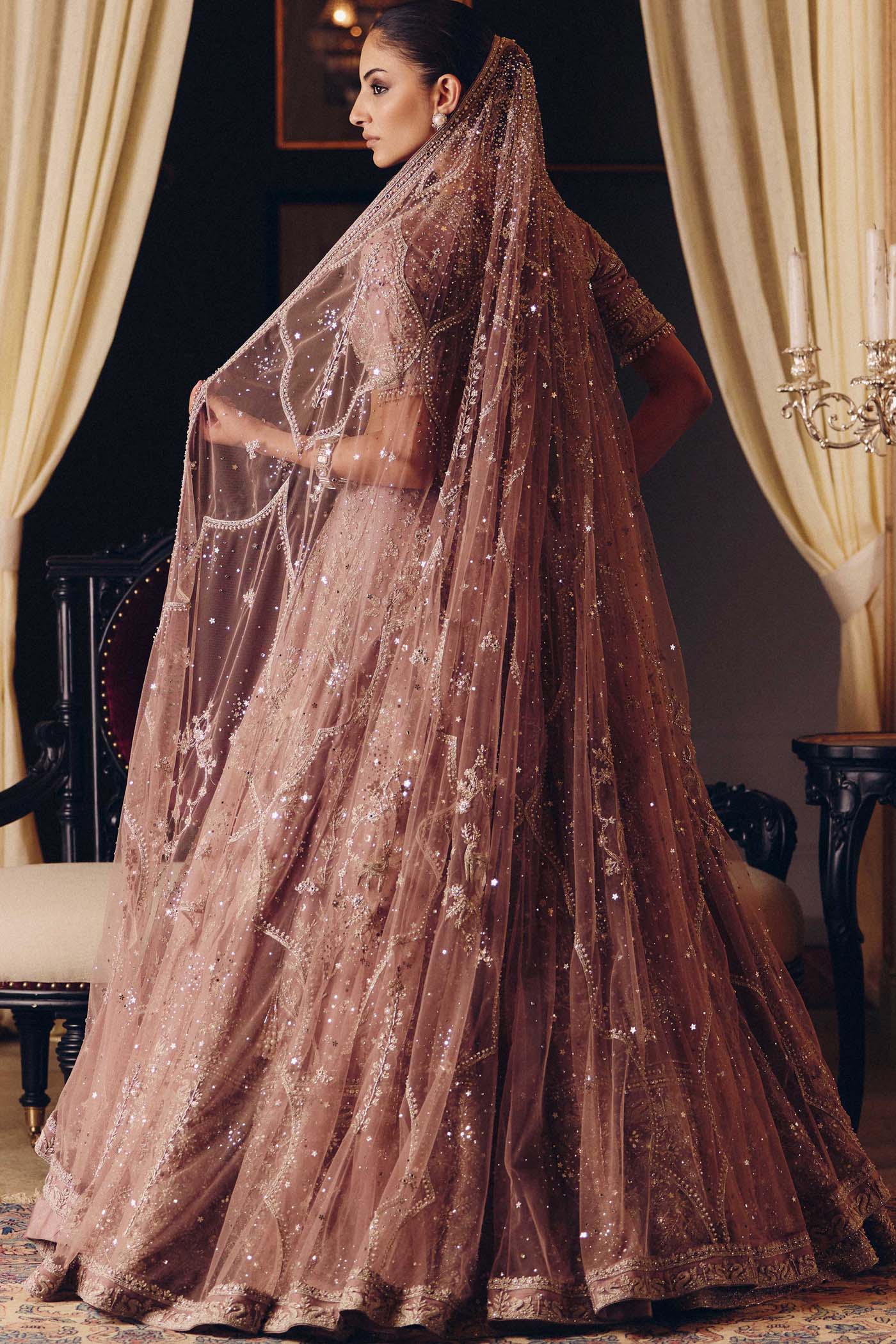 The Tara Lehenga in Tissue