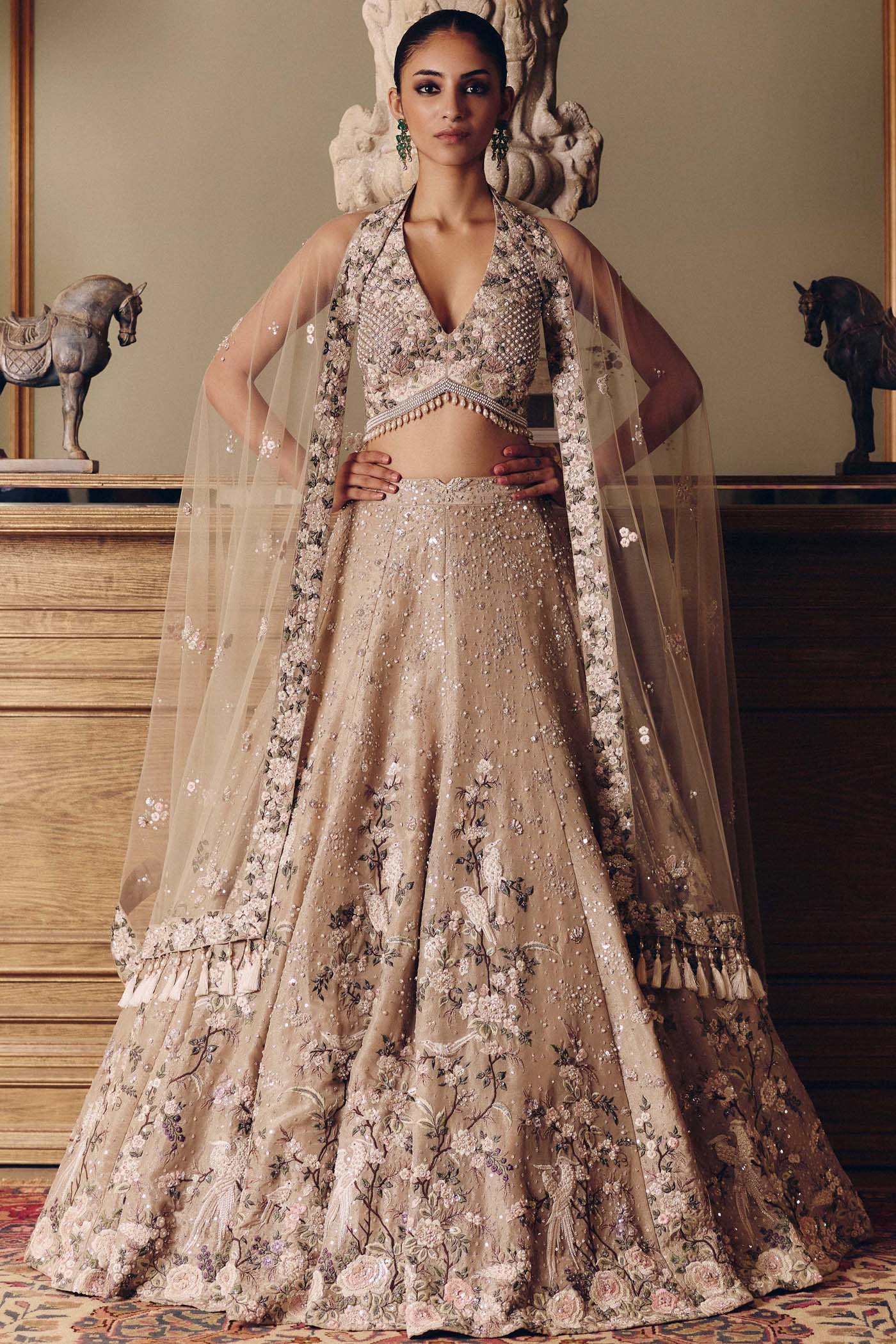 The Amazonica Tissue Lehenga
