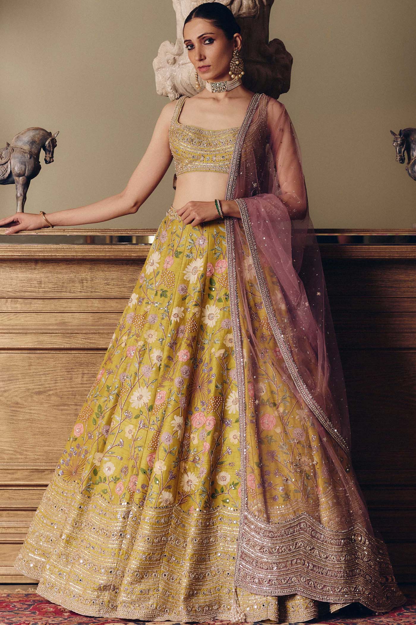 The Roman Bouquet Floral Lehenga