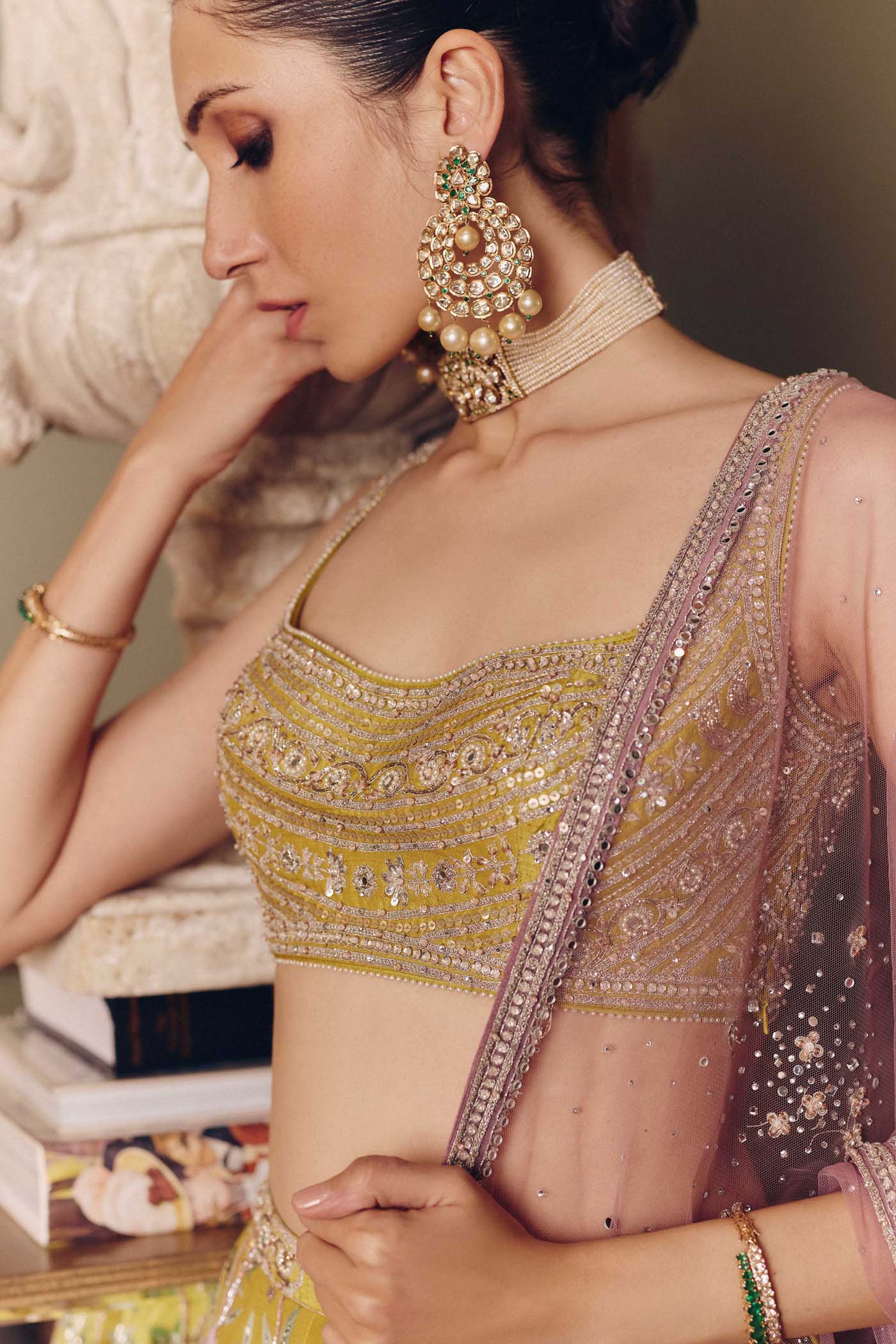 The Roman Bouquet Floral Lehenga