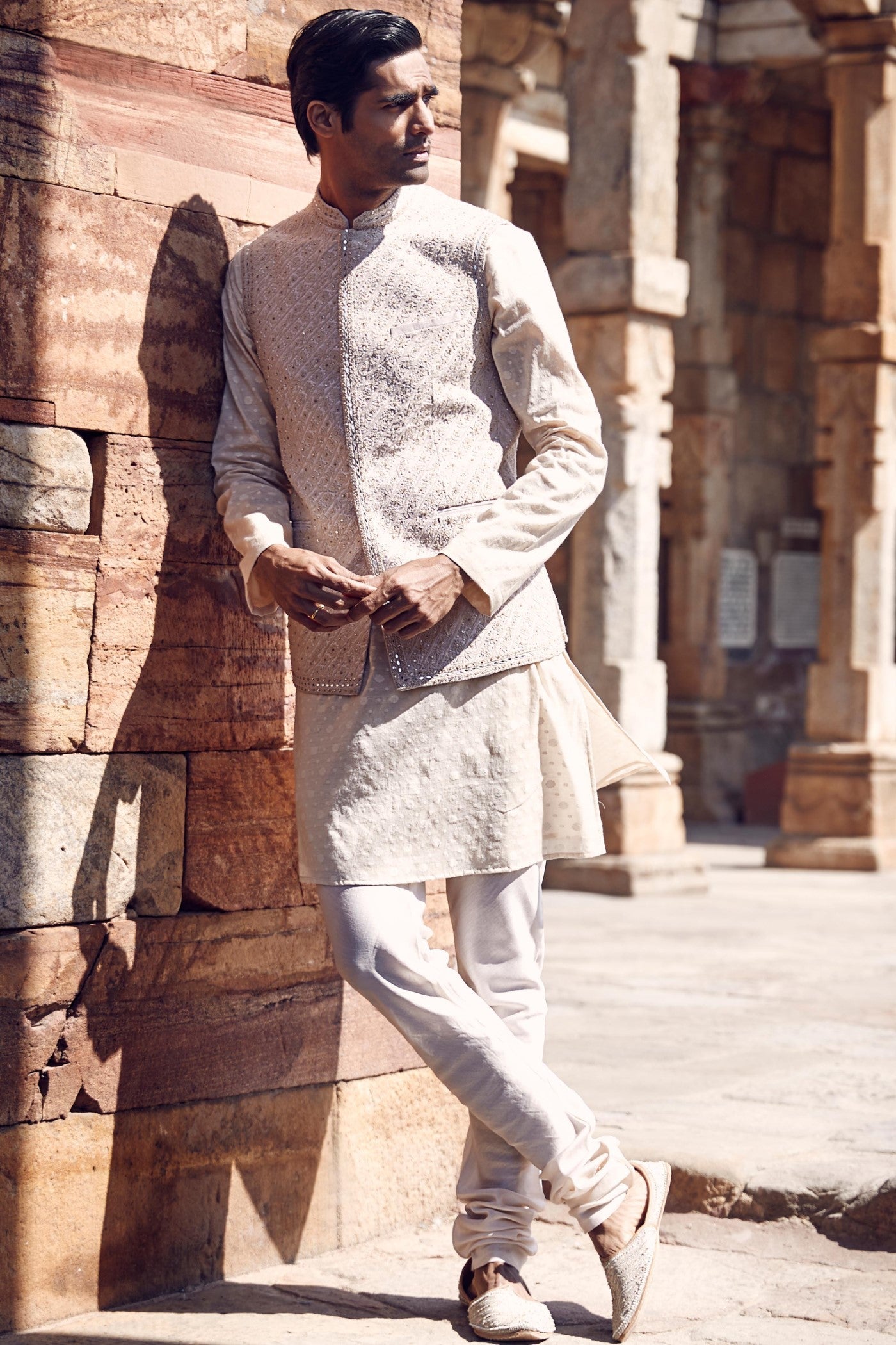 The Nayab Dandy Jacket with a Saada Kurta