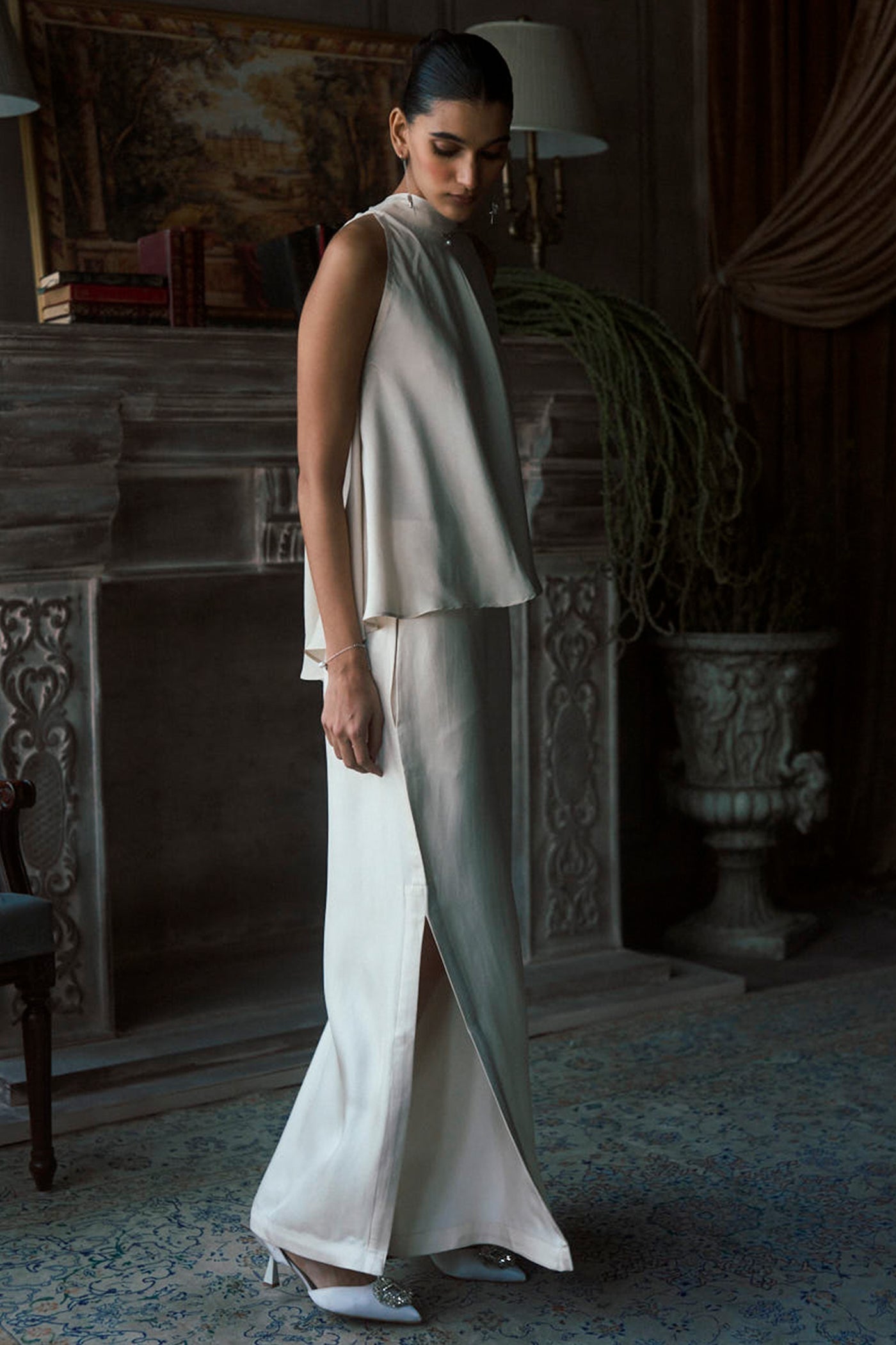The Sauvage Silk Slit Pants