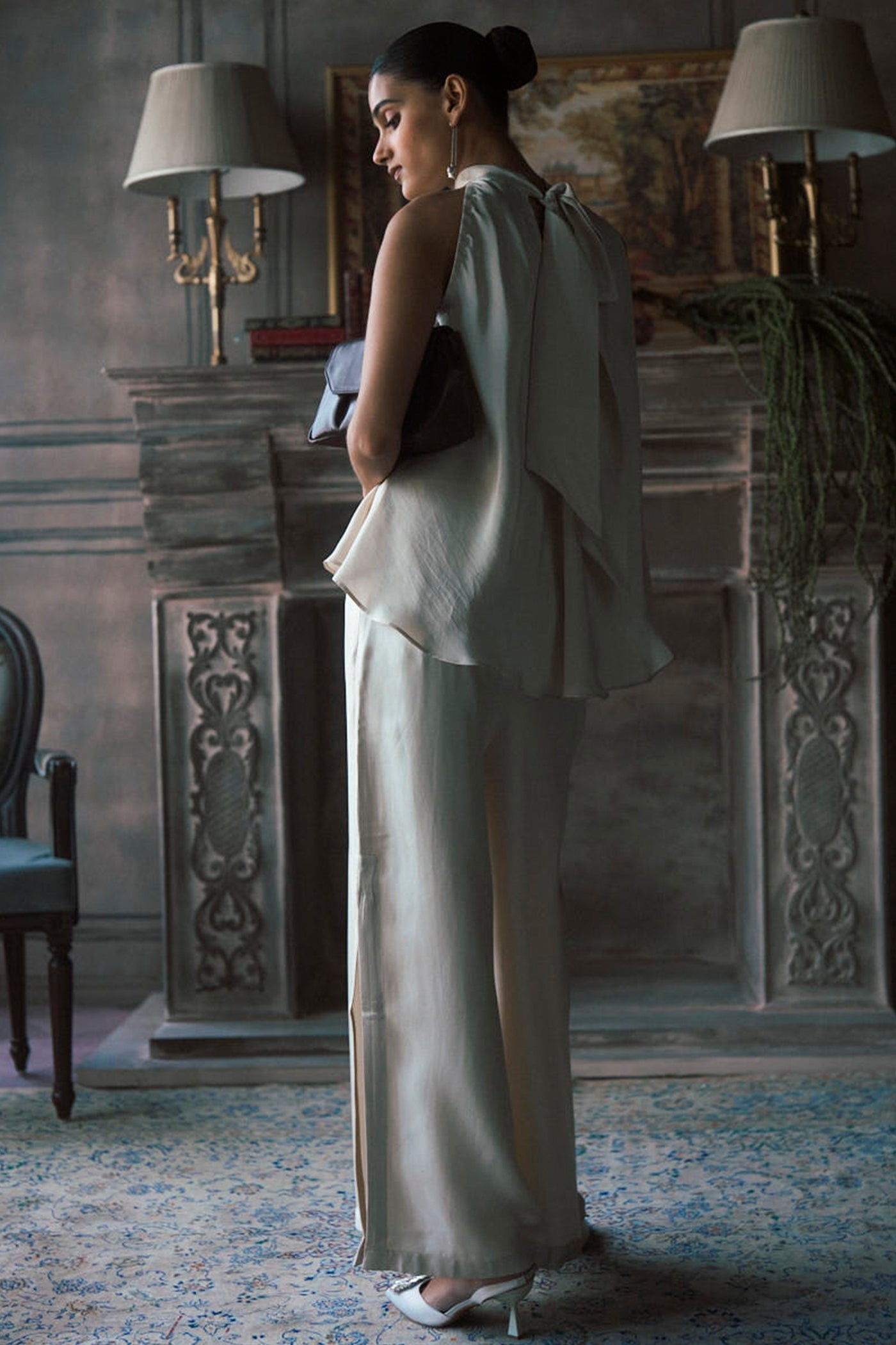 The Sauvage Silk Slit Pants