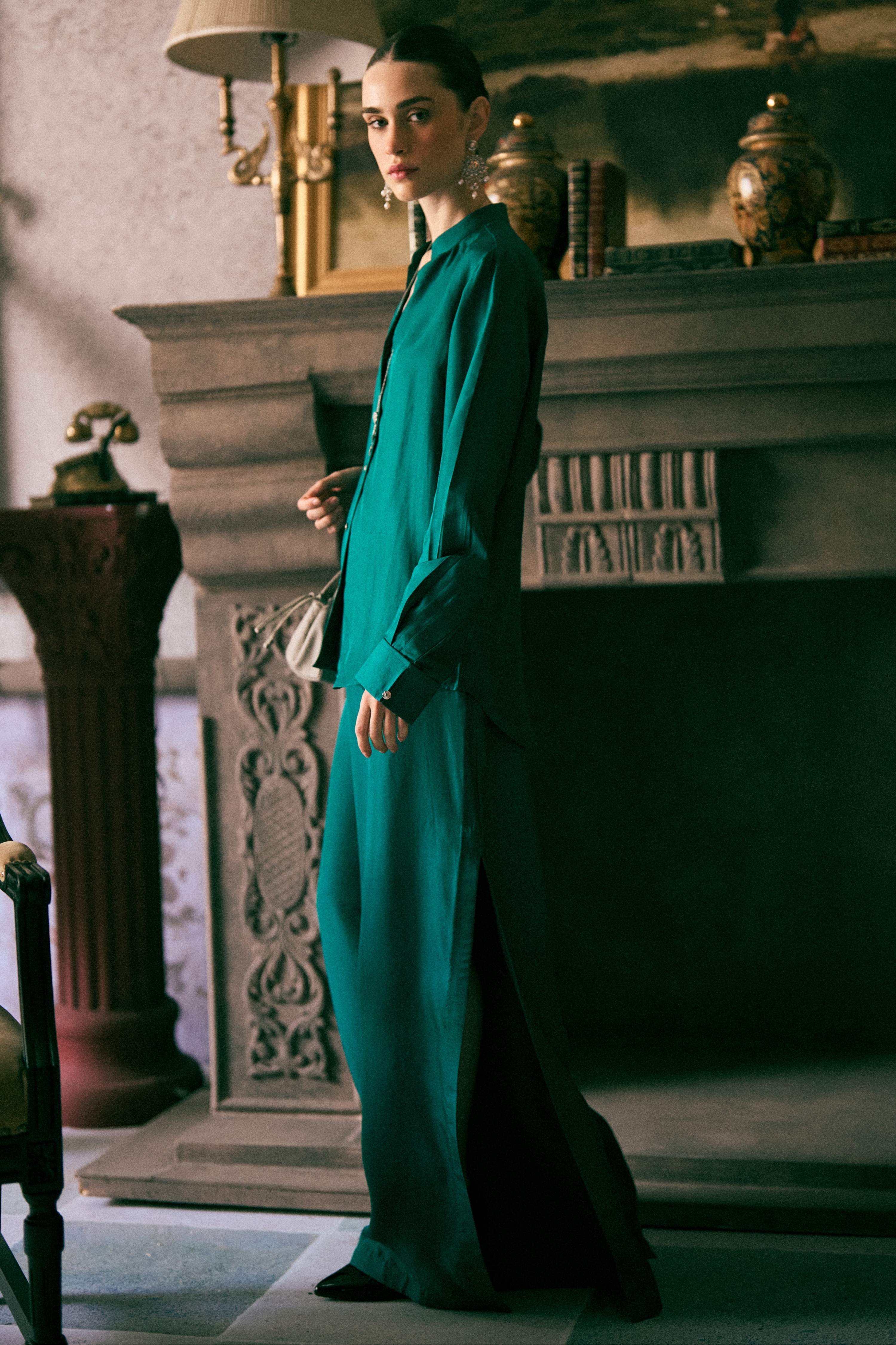 The Sauvage Silk Slit Pants
