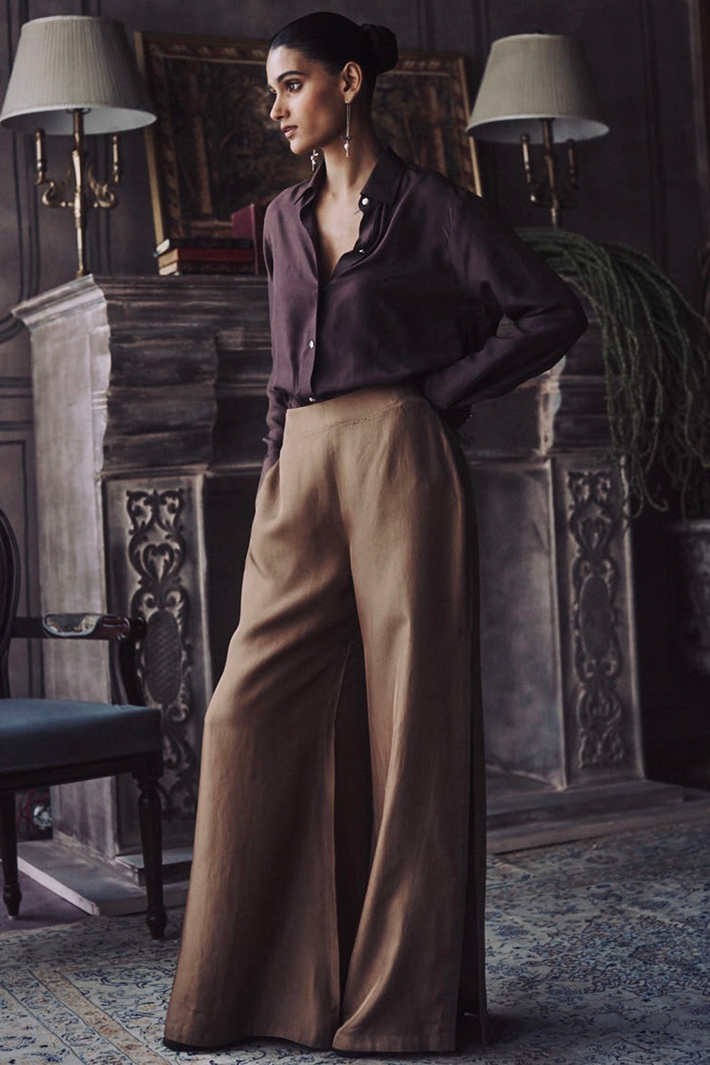 The Sauvage Silk Slit Pants
