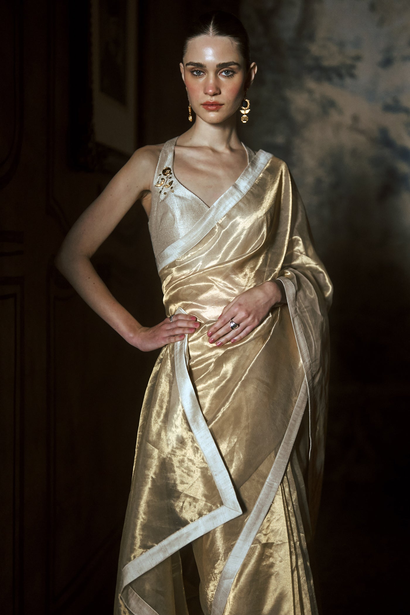 The Regents's Aurum Tissue Saree
