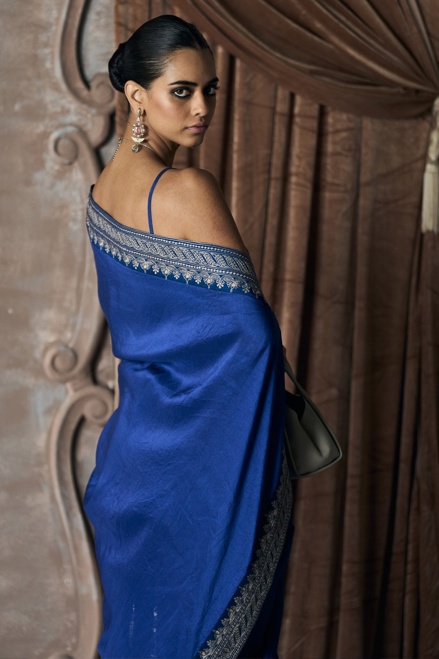The Cobalt Silk Sirena Saree