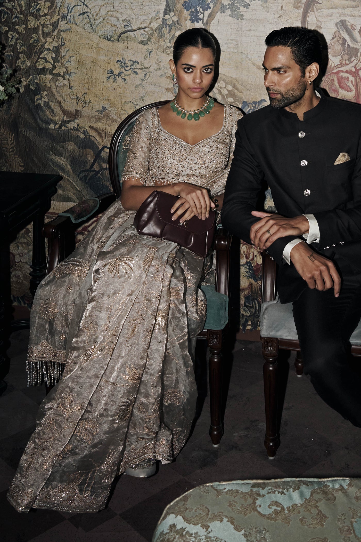 The Royal Savannah Jamshedpur Grey Saree