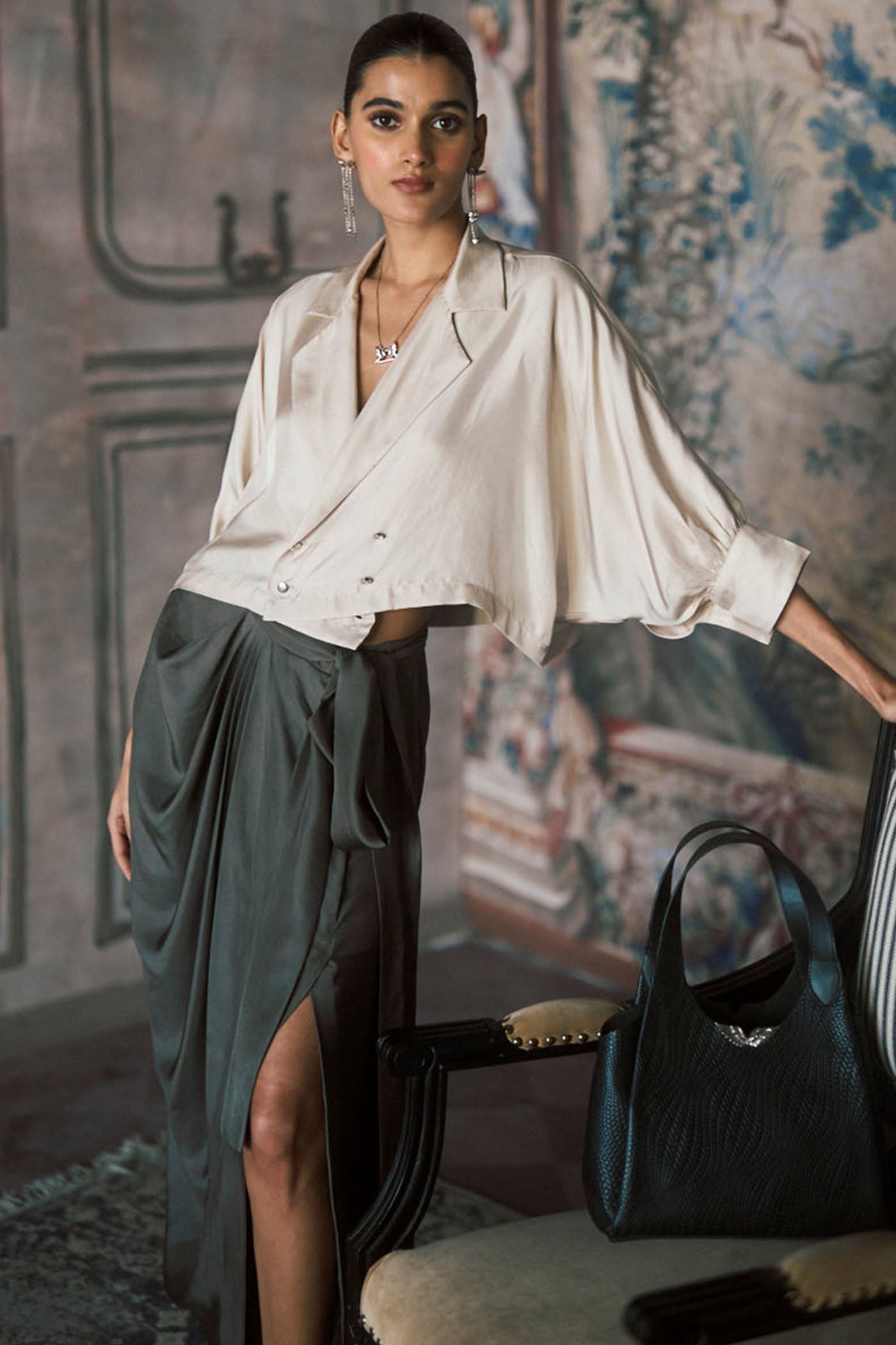 The Kyoto Drape Silk Skirt