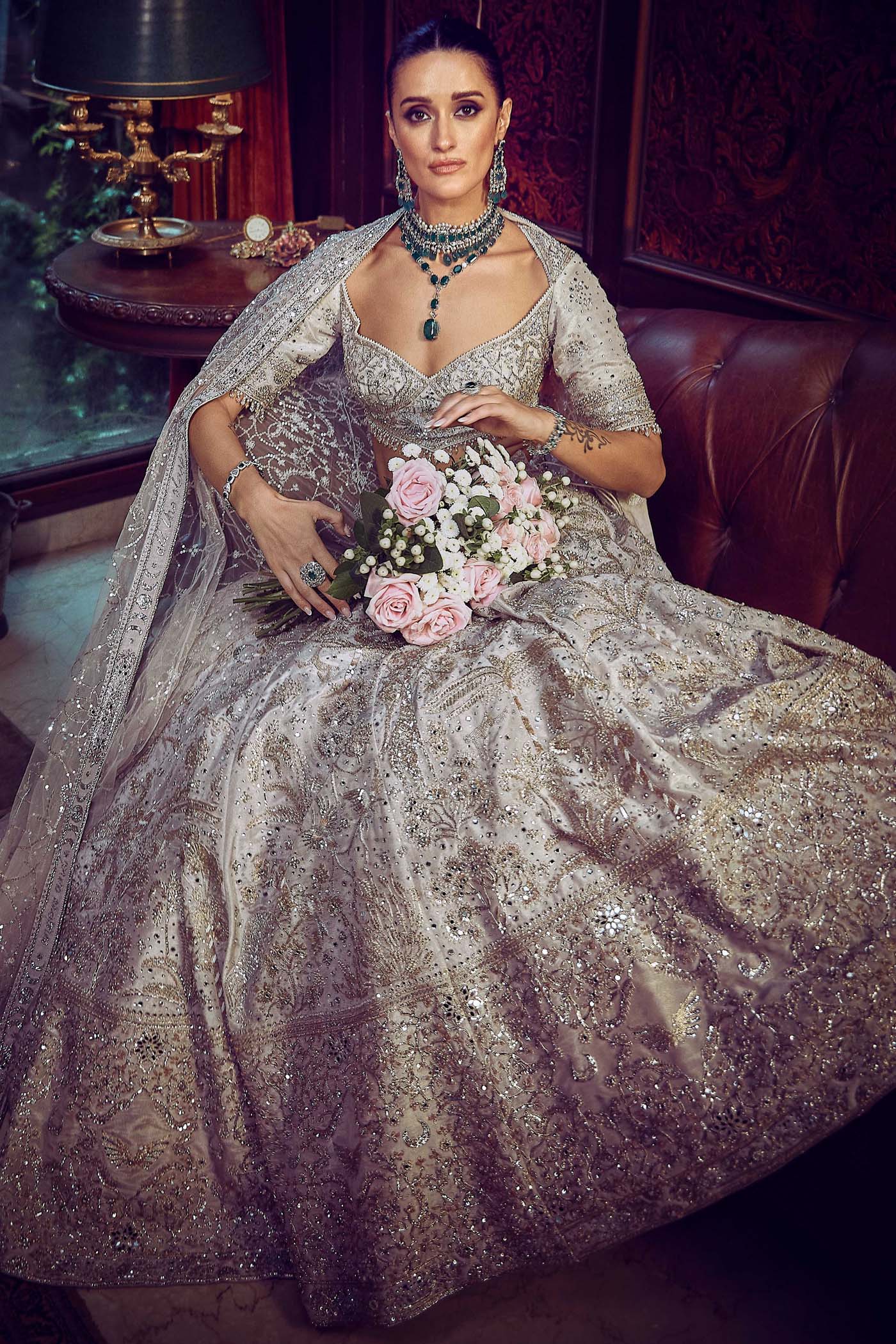 The Wanderlust Starlight Masai Lehenga