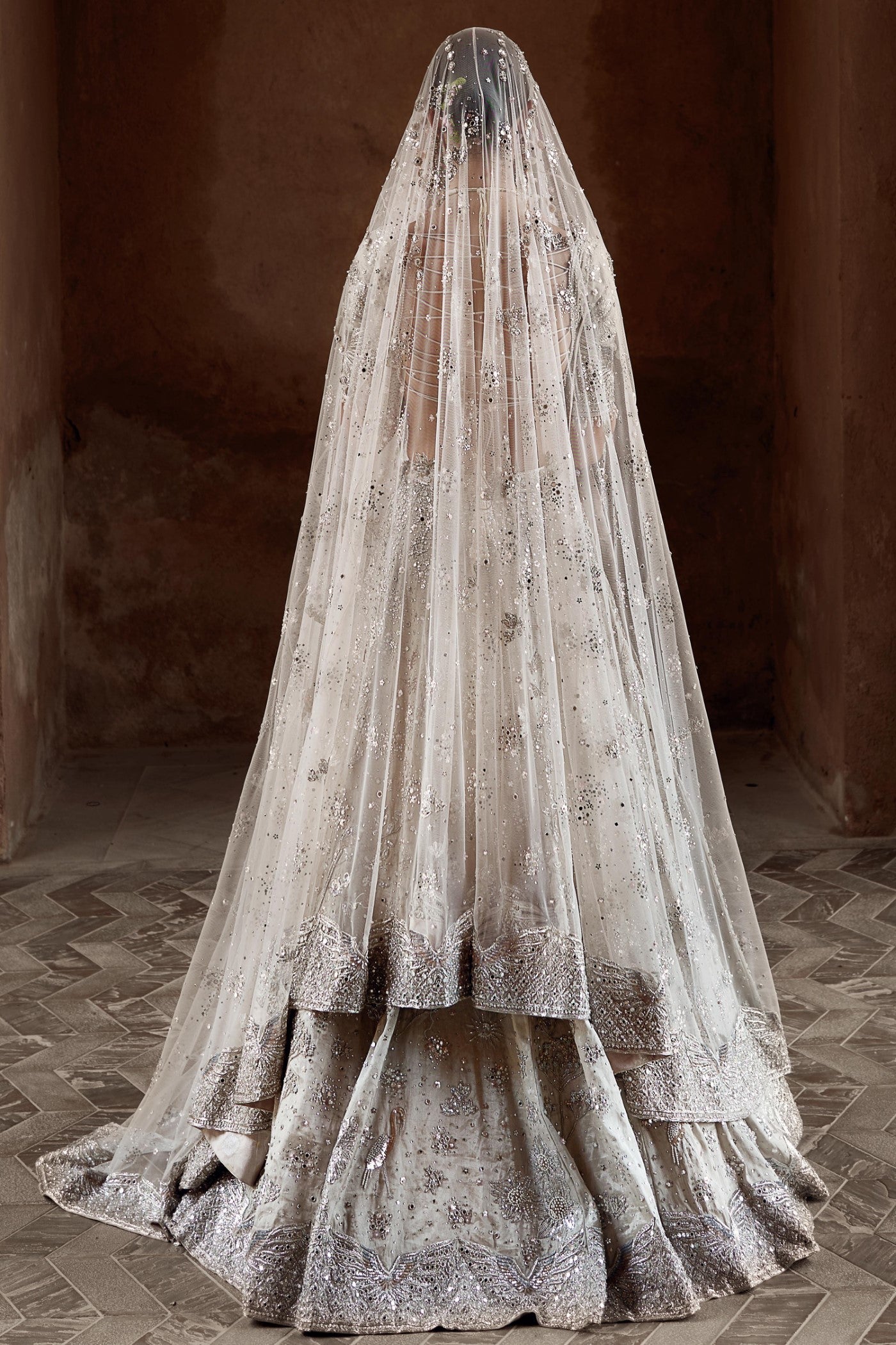 The Silver Needle Winged Glory Lehenga