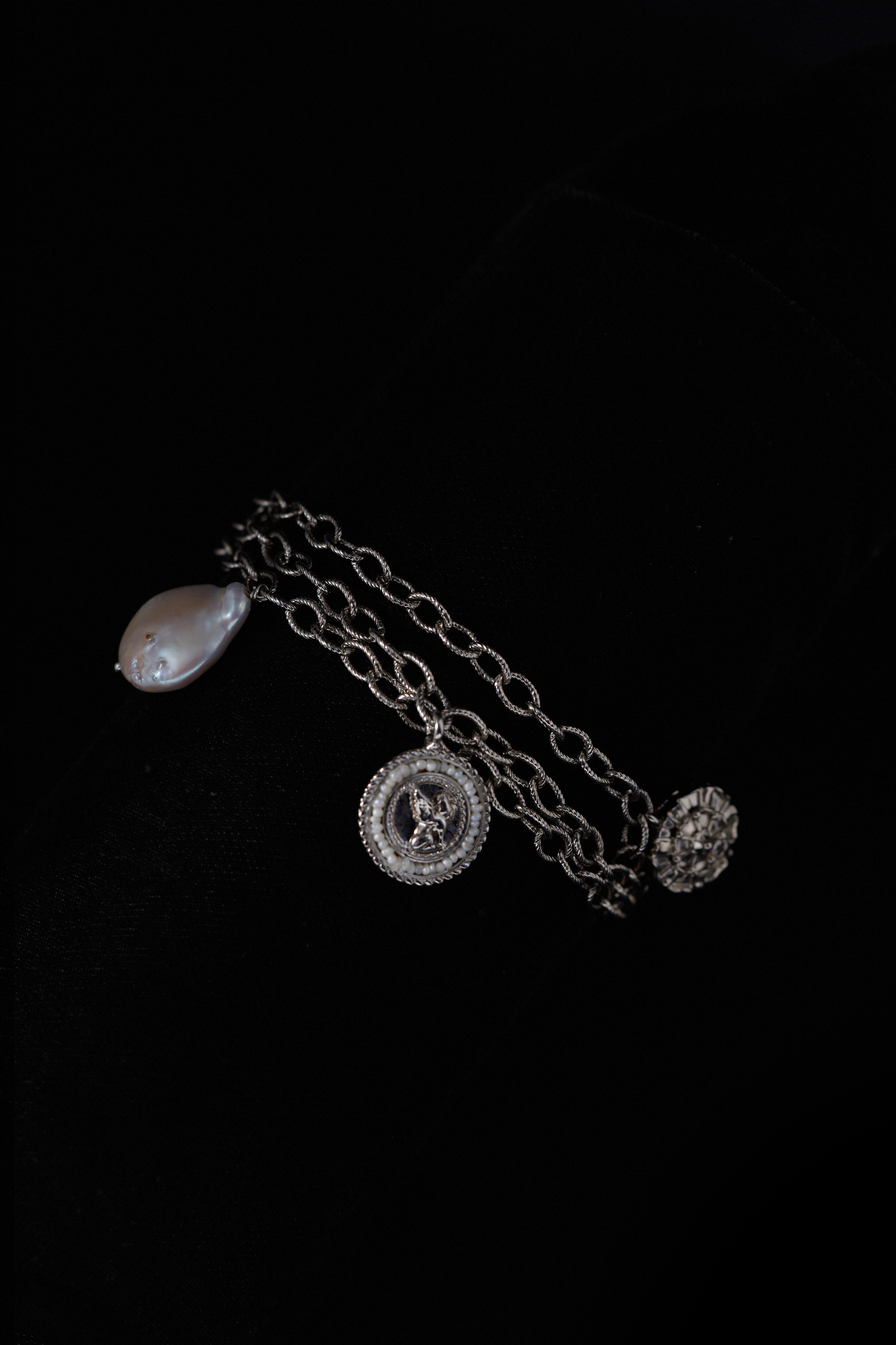 The Medallion Charm Bracelet in Starlight