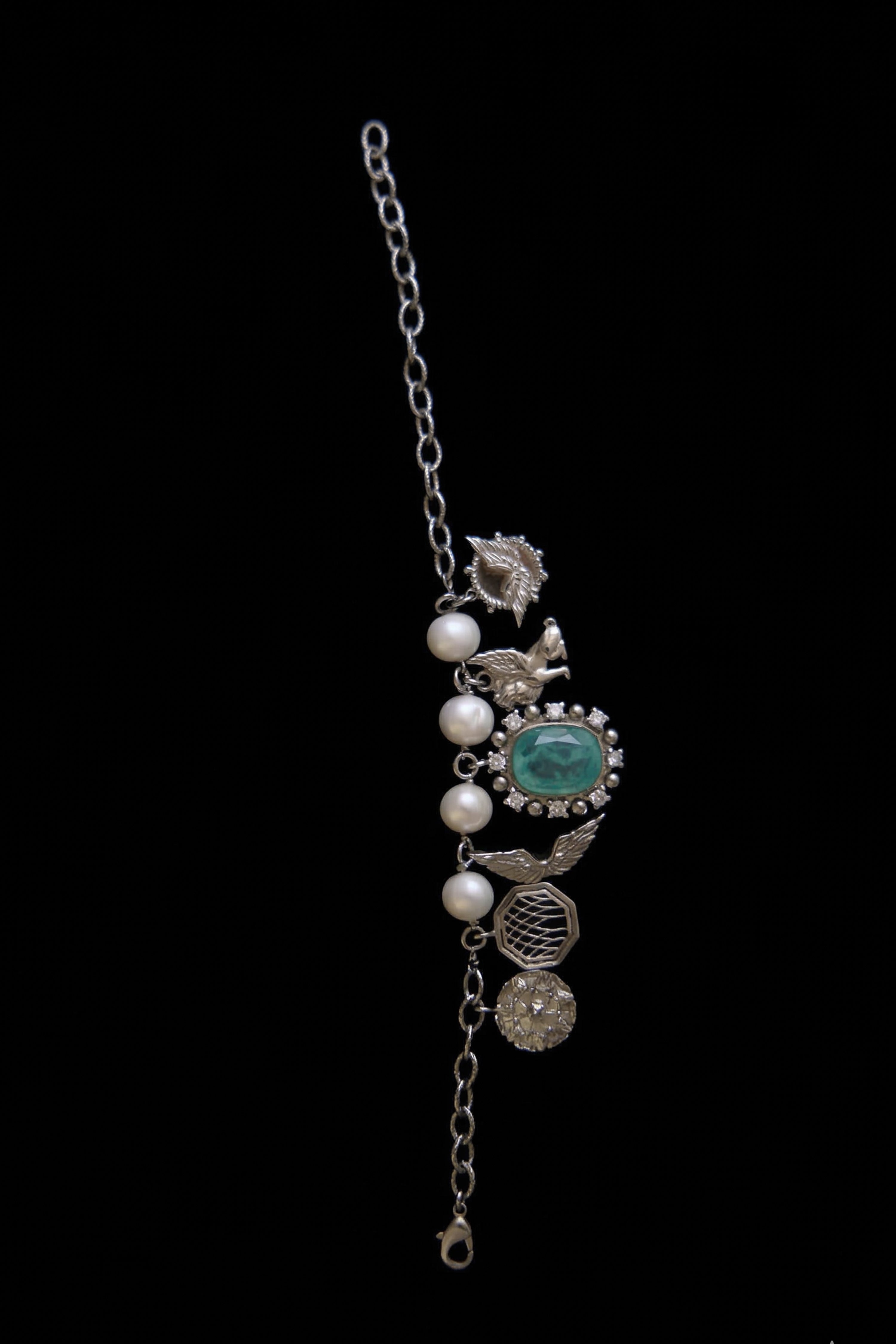 The Royal Aquamarine Charm Bracelet