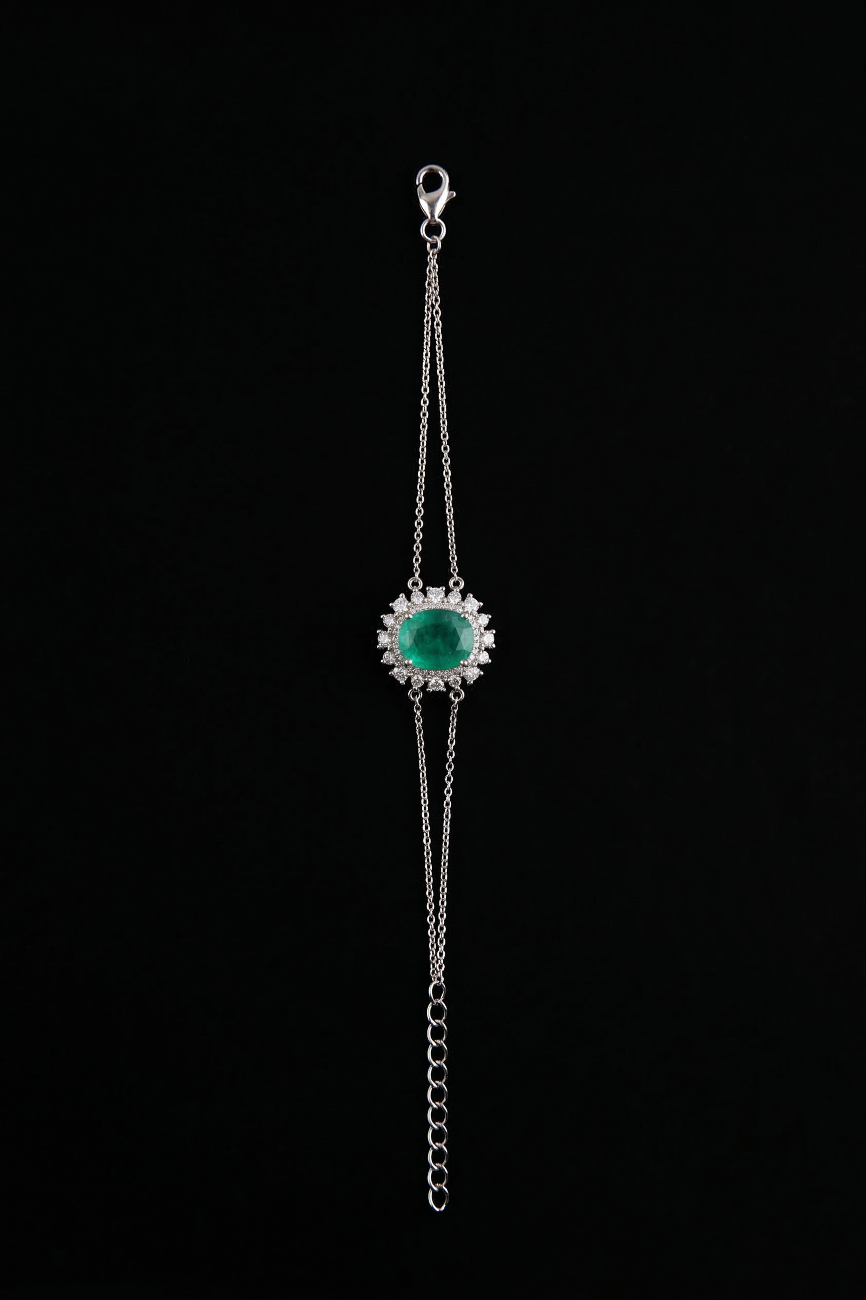 The Aquamarine Baroque Bracelet in Starlight
