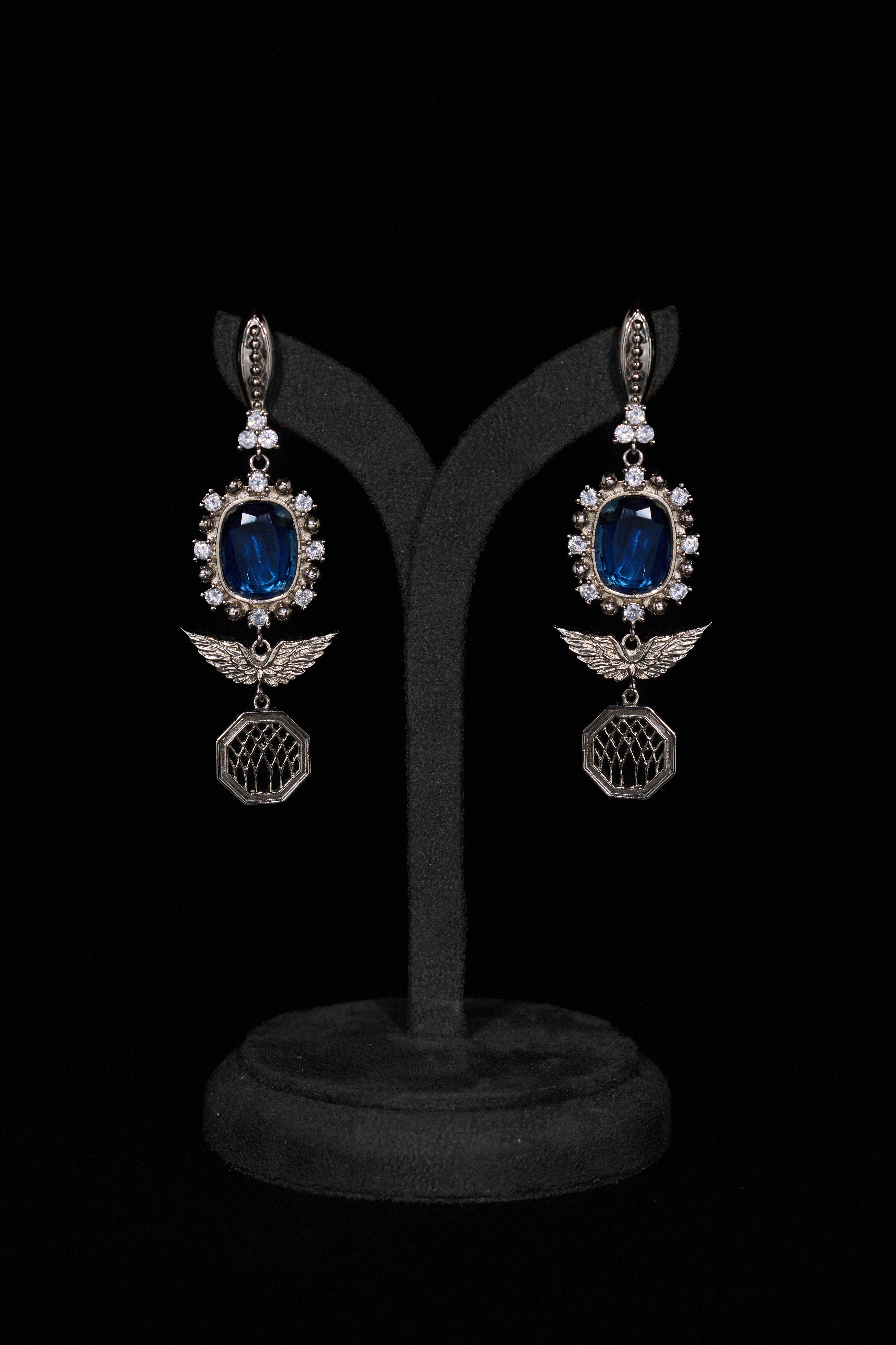 The Royal Florentine Parisian Blue Earrings in Starlight