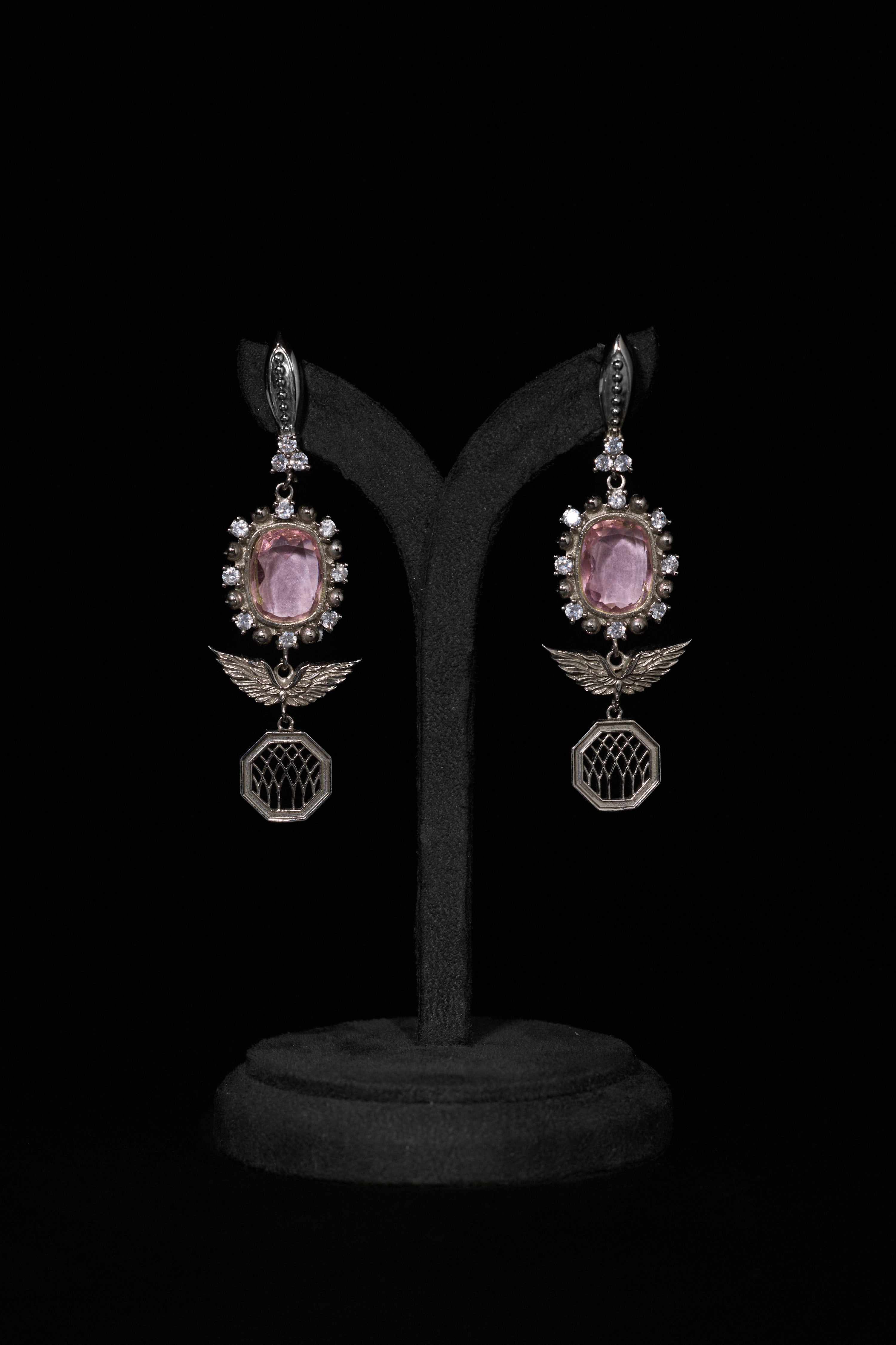 The Royal Florentine French Rose Earrings in Starlight