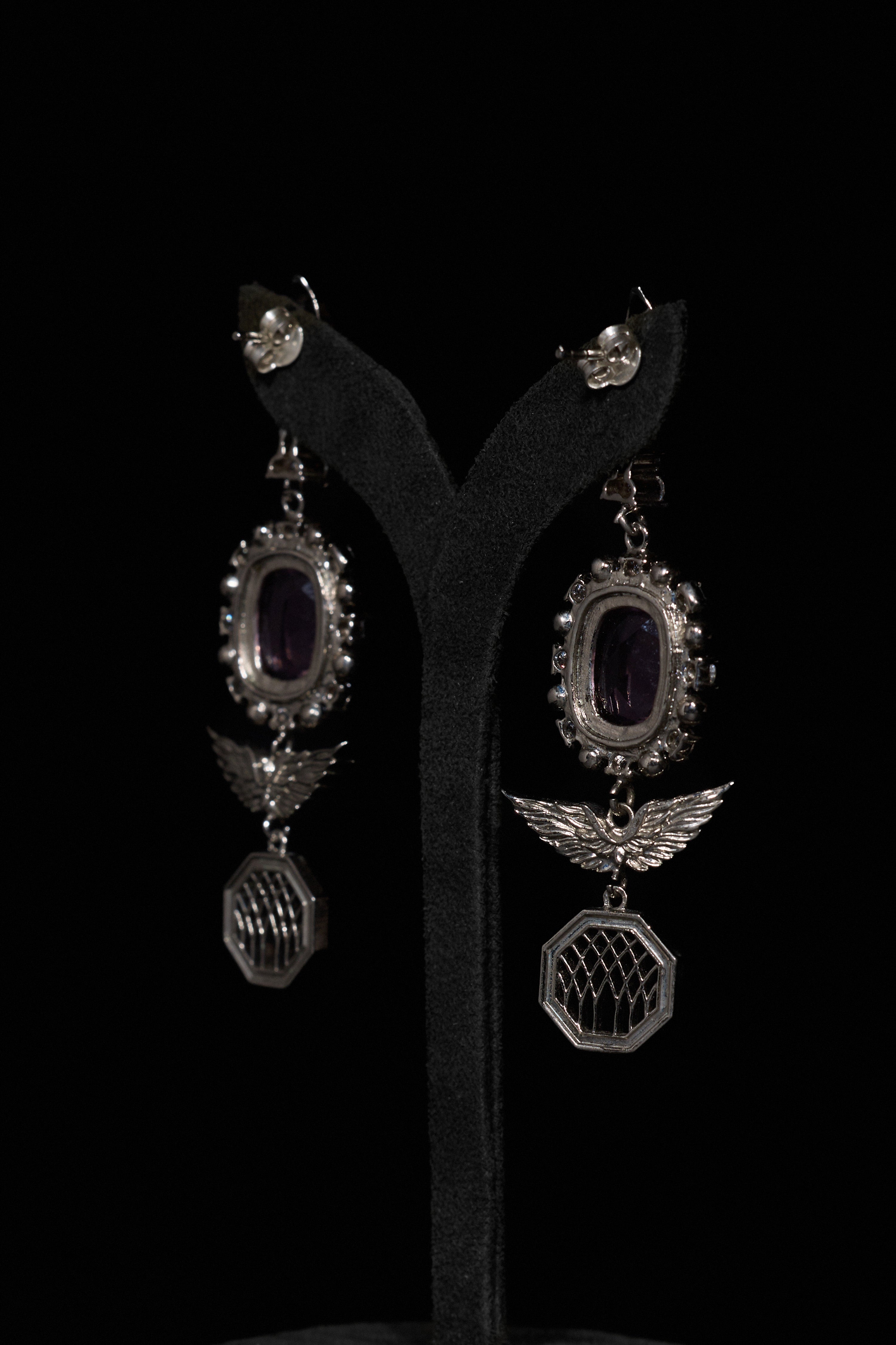The Royal Florentine French Rose Earrings in Starlight
