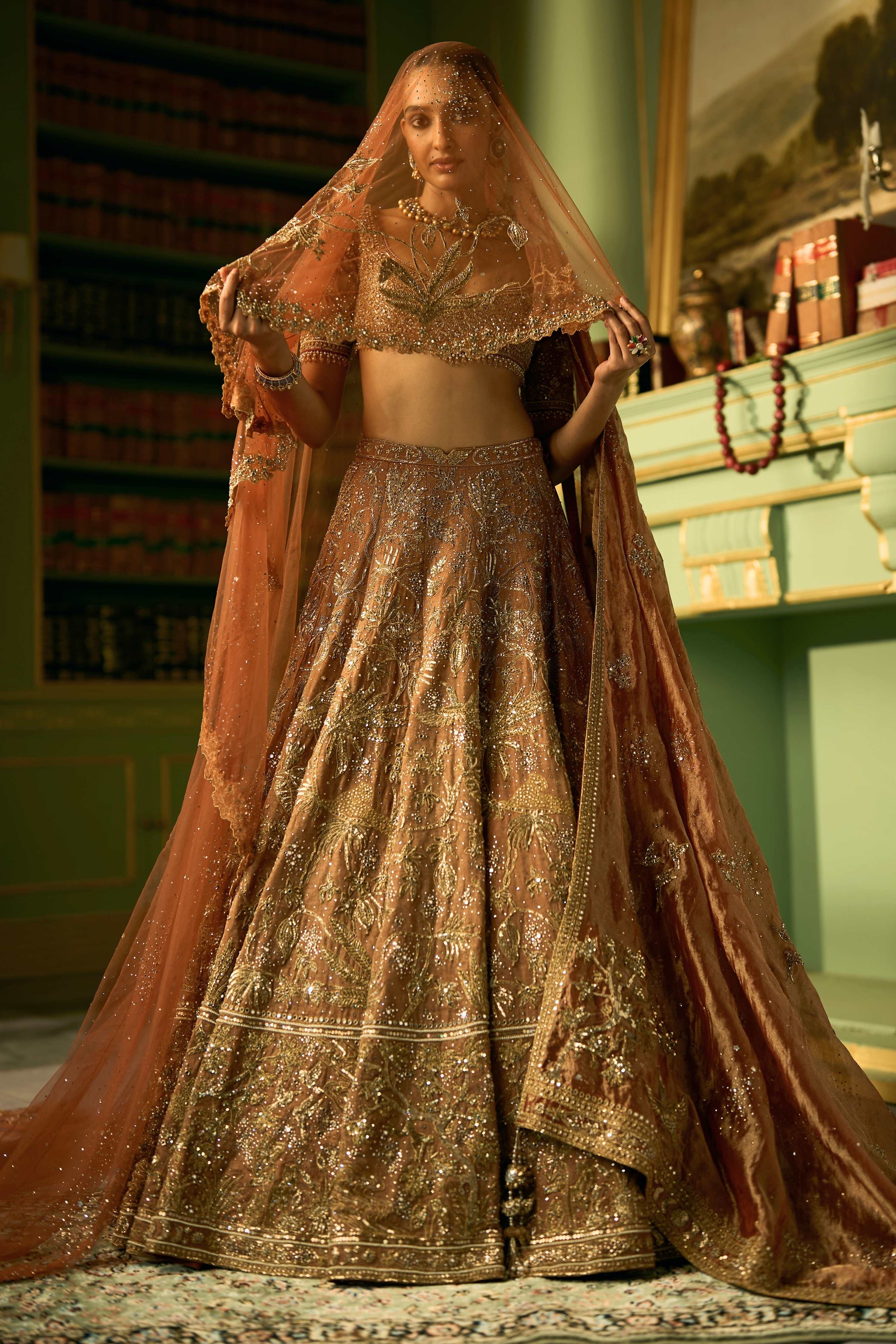 The Royal Savannah Apricot Lehenga