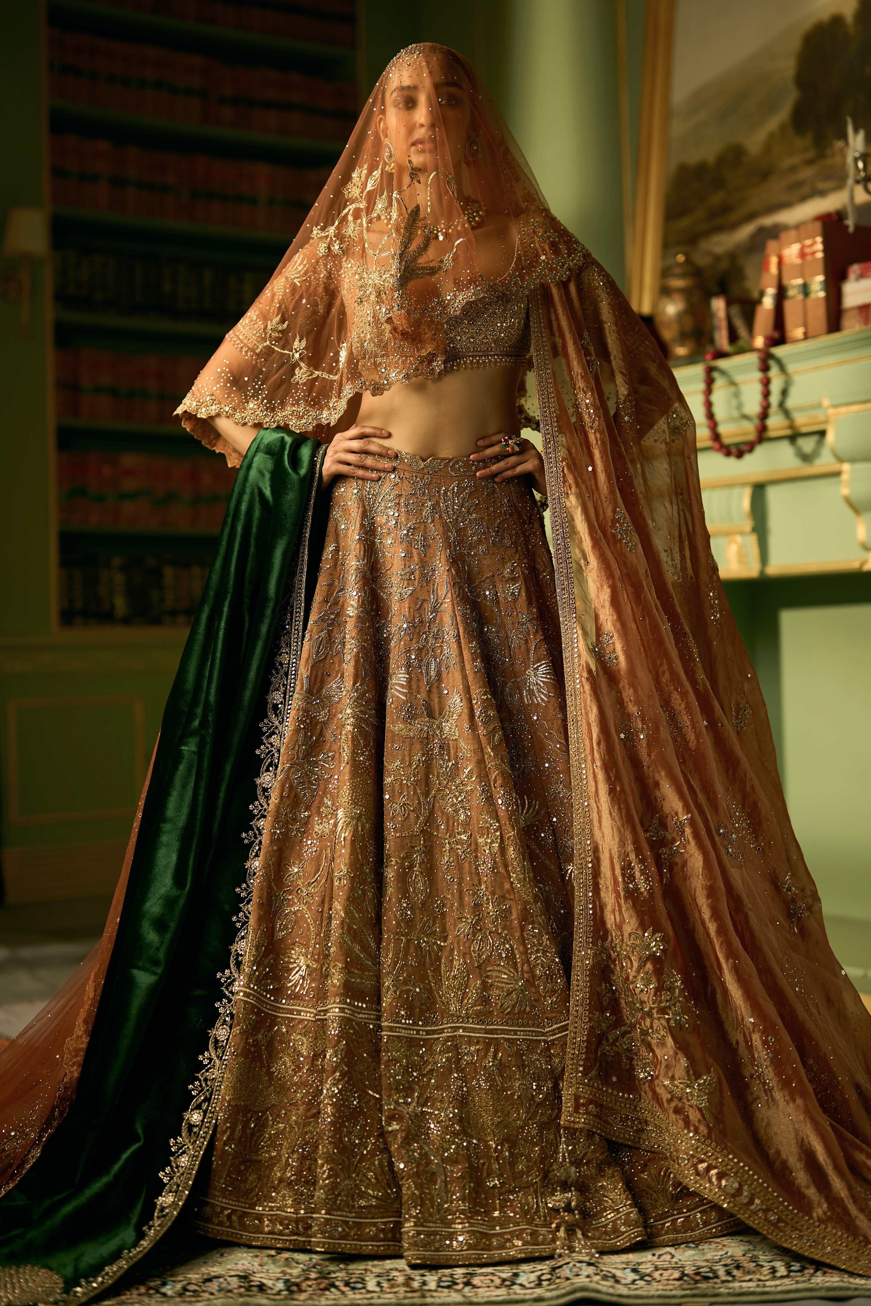 The Royal Savannah Apricot Lehenga