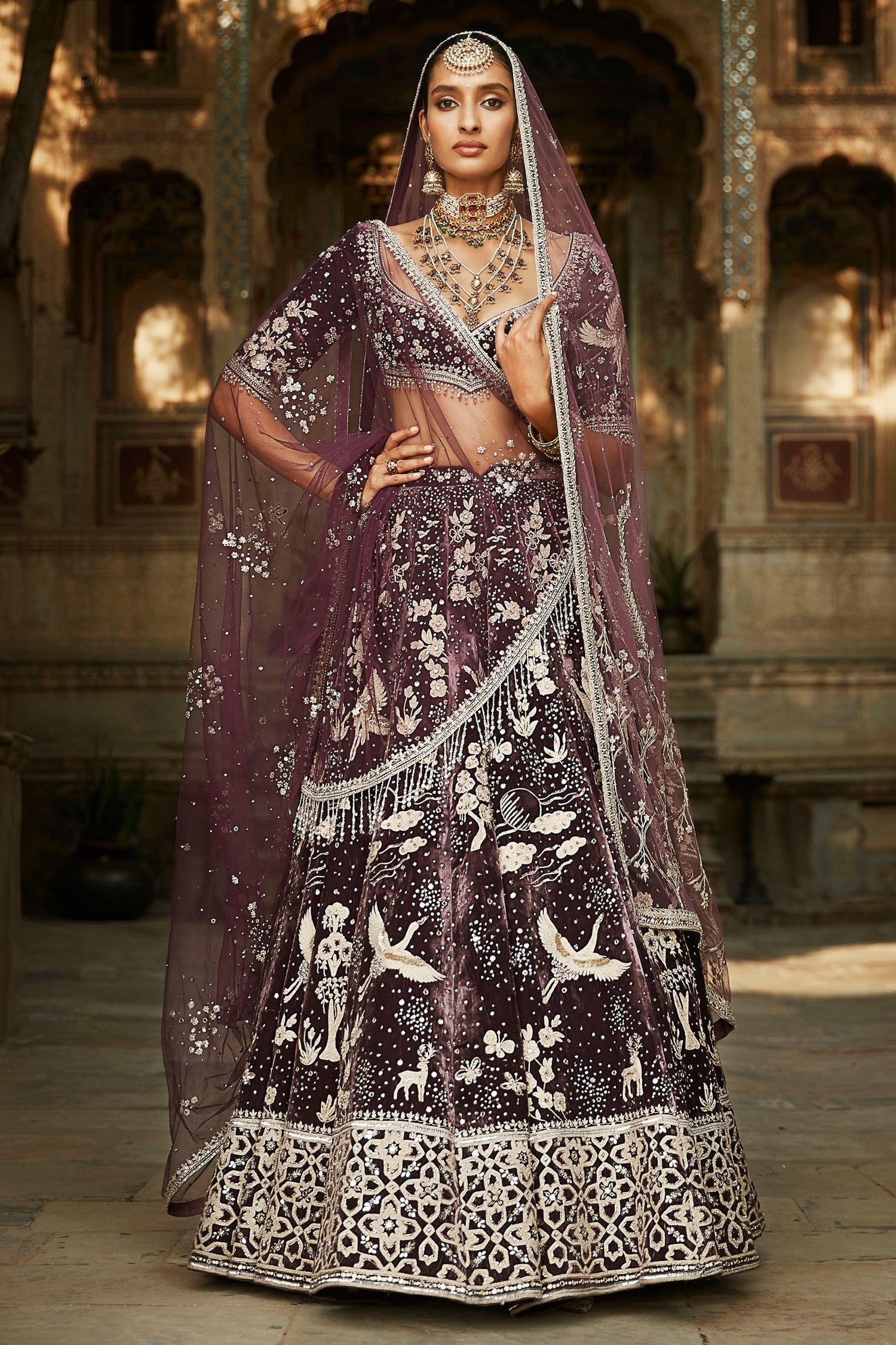 The Masai Night Sky Lehenga