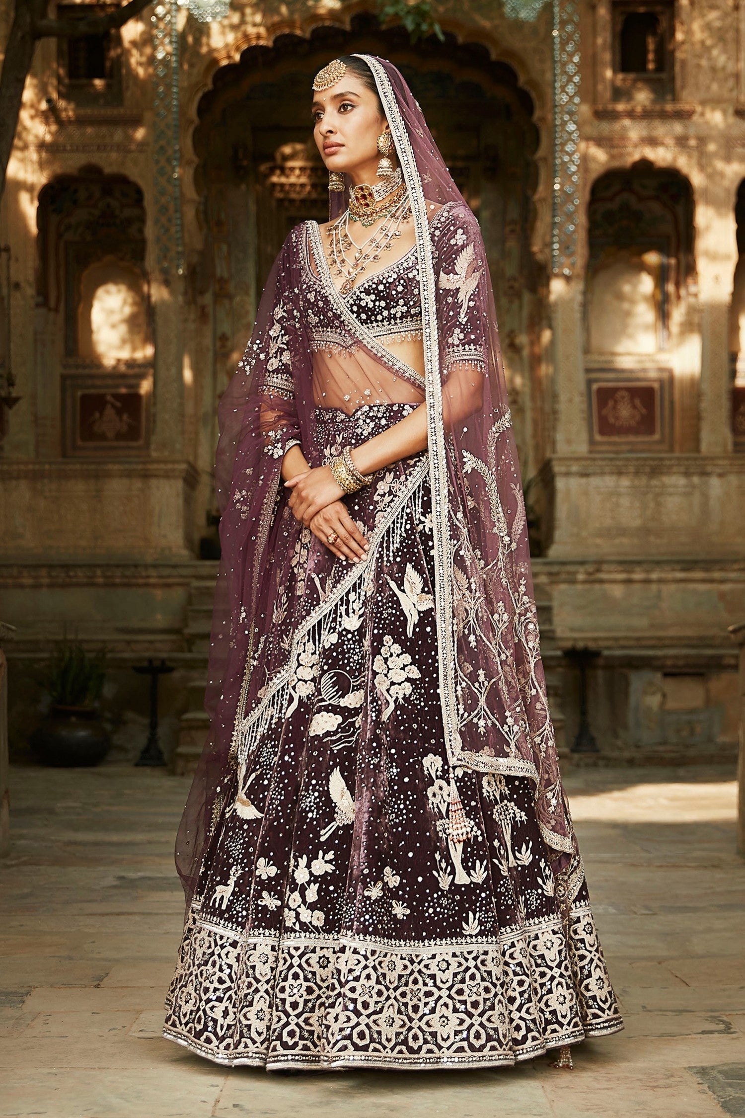 The Masai Night Sky Lehenga