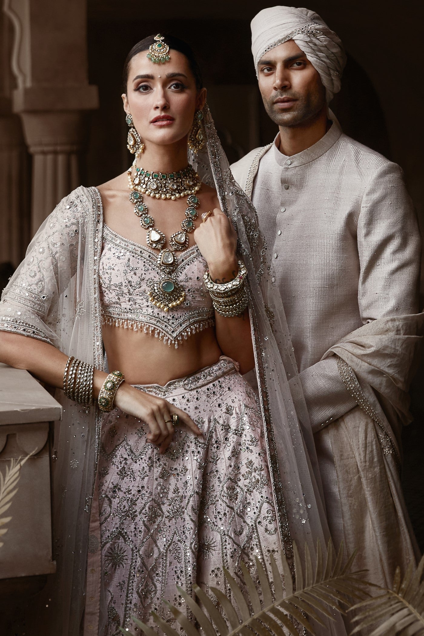 The Japanese Pink Royal Masai Holy Trinity Lehenga