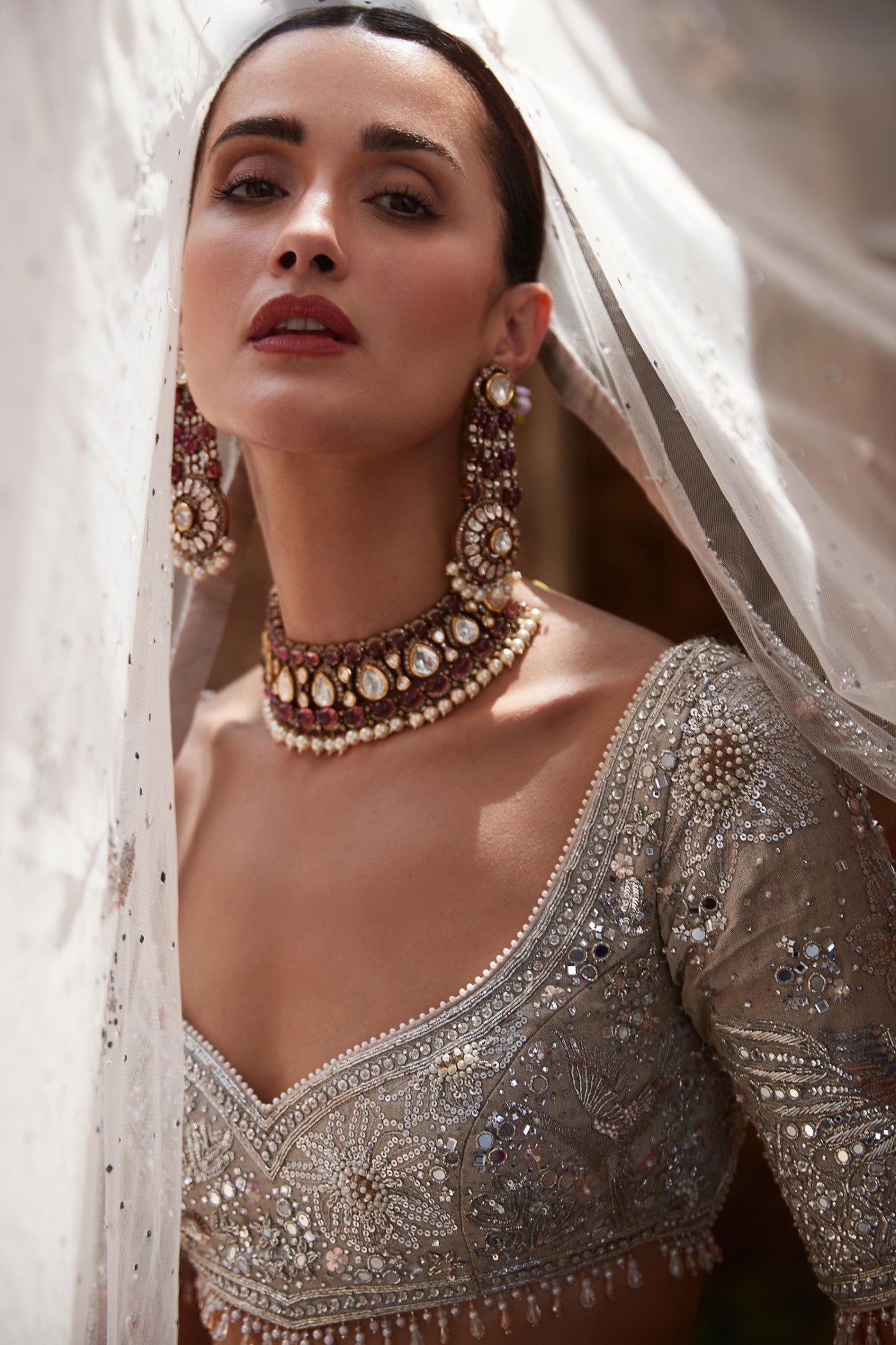 The Silver Needle Winged Glory Lehenga