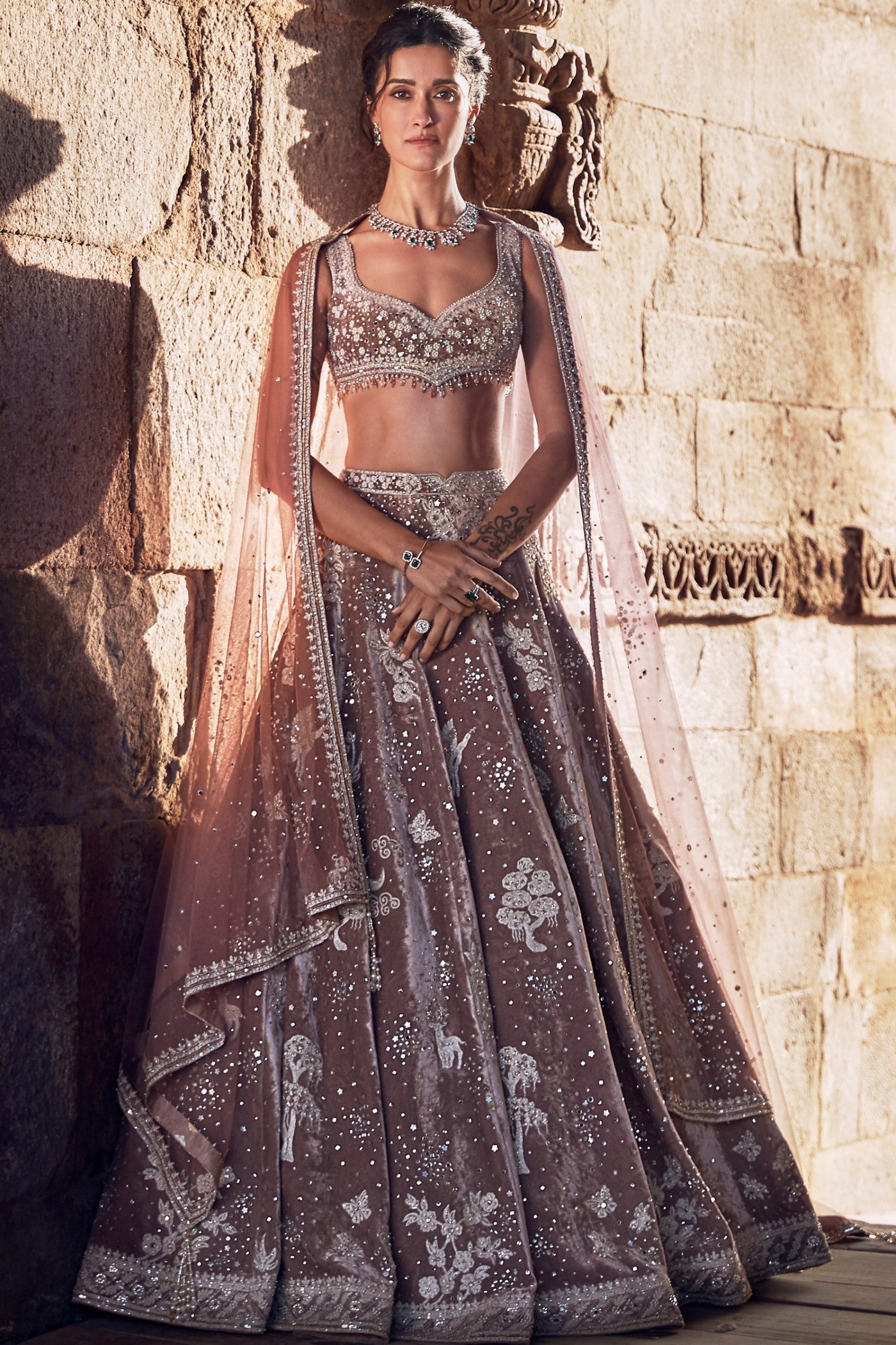 The French Rose Opus Lehenga