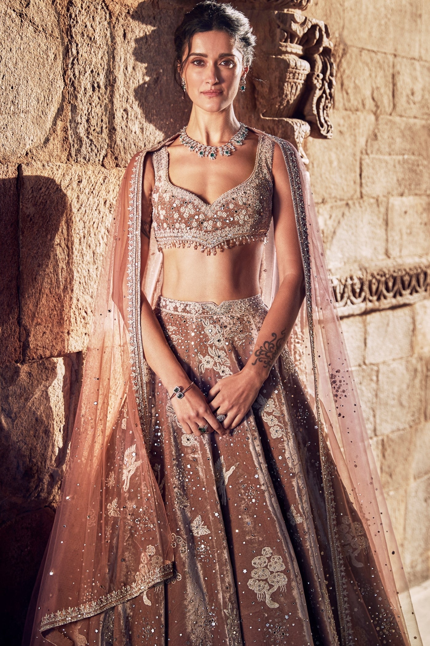 The French Rose Opus Lehenga