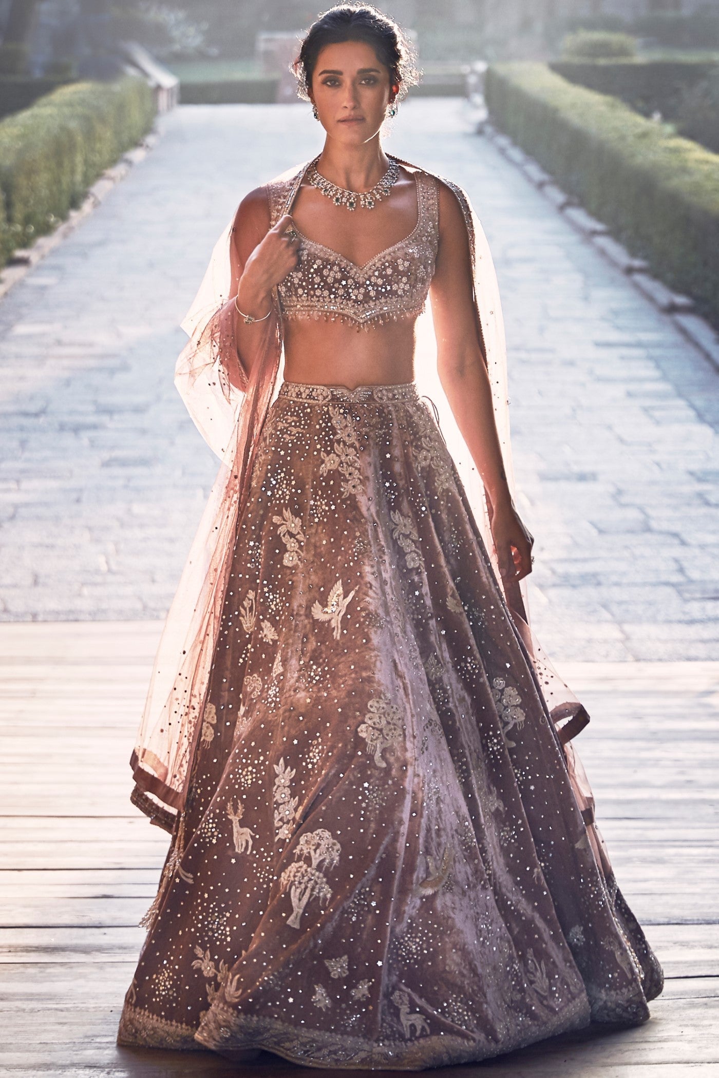 The French Rose Opus Lehenga