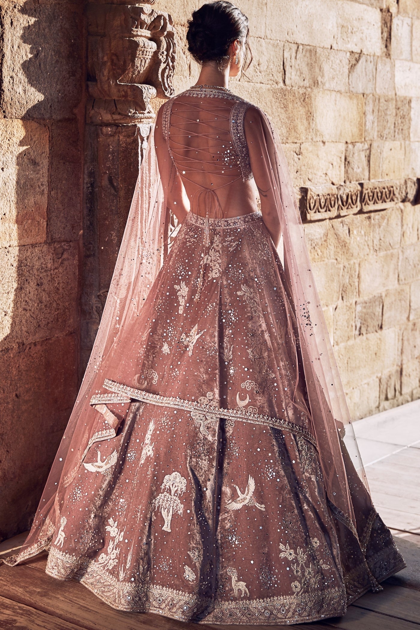 The French Rose Opus Lehenga