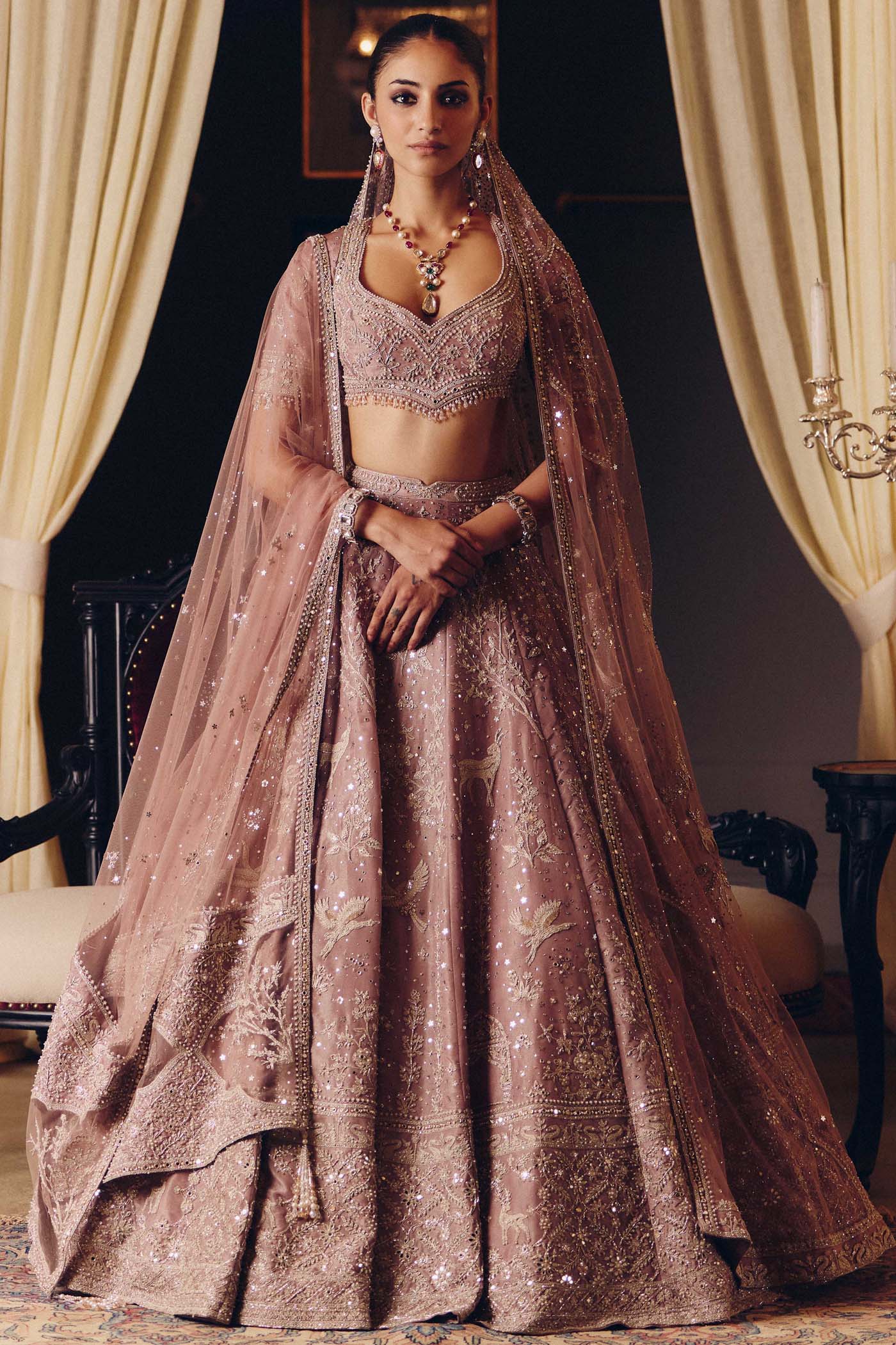 The Tara Lehenga in Tissue