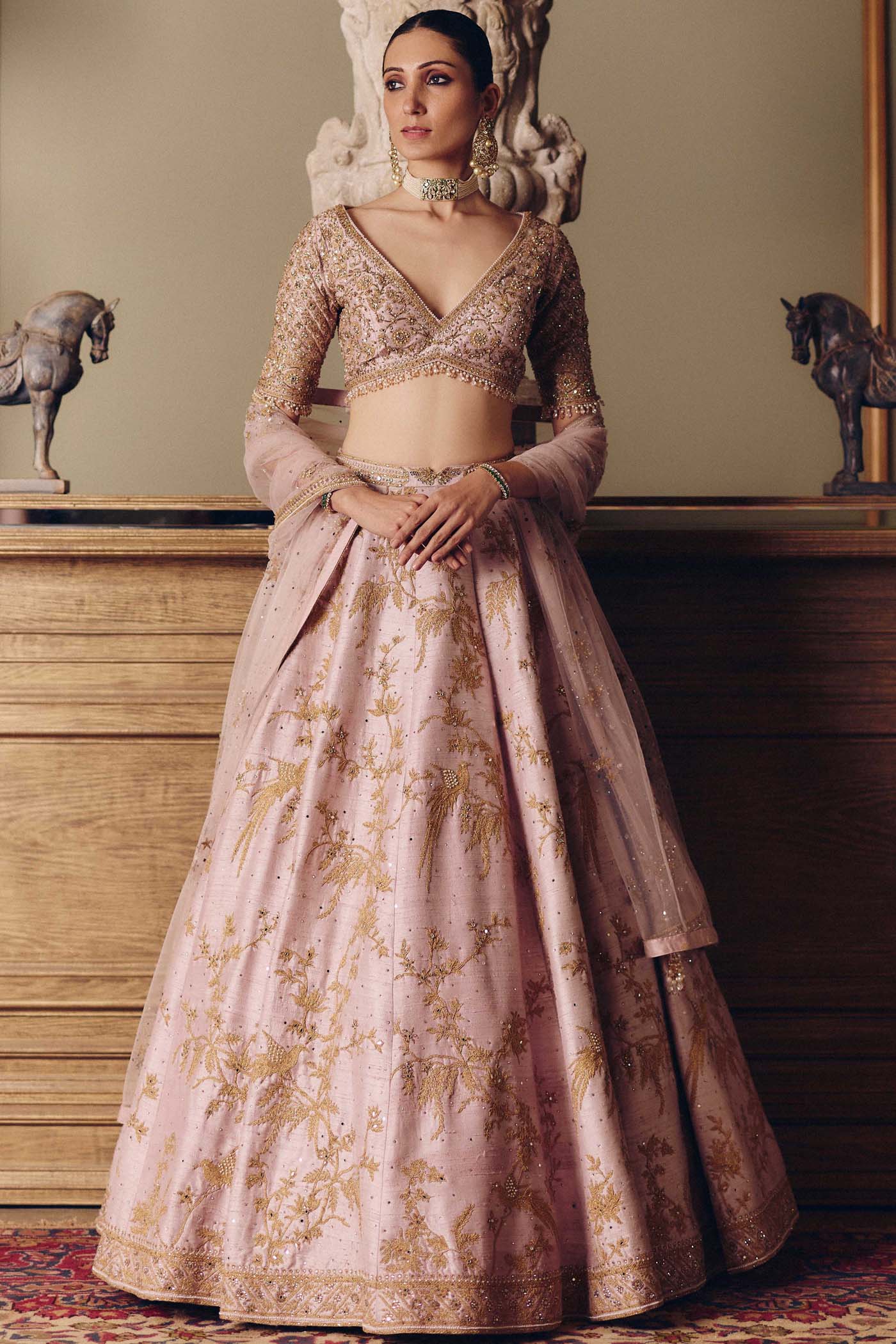 The Sona Kora Gulabi Lehenga