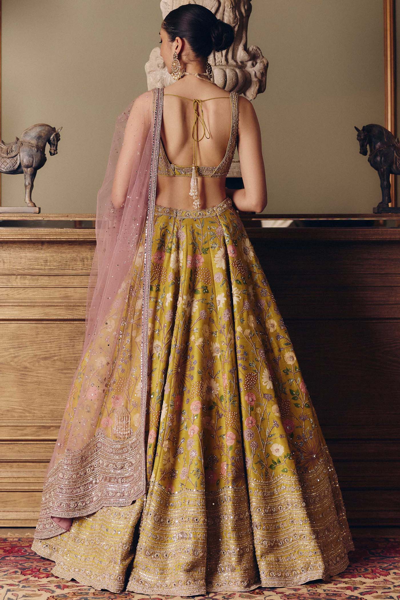 The Roman Bouquet Floral Lehenga
