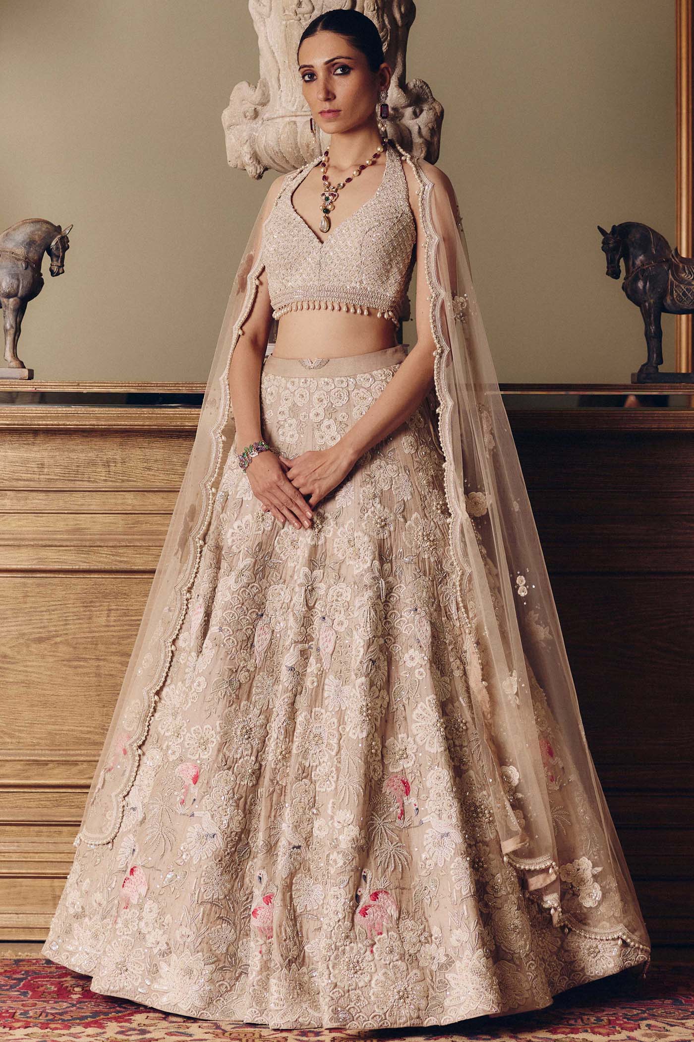 Flamingos of the Wild Lehenga