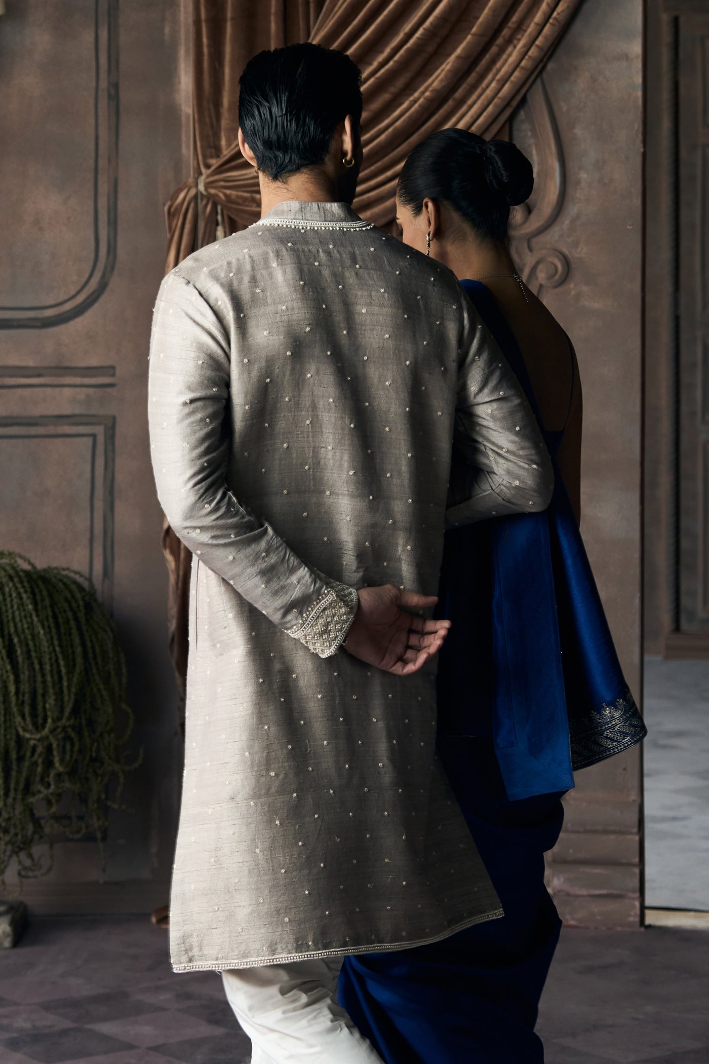 The La Creme' Savannah Tuscan Grey Kurta Set