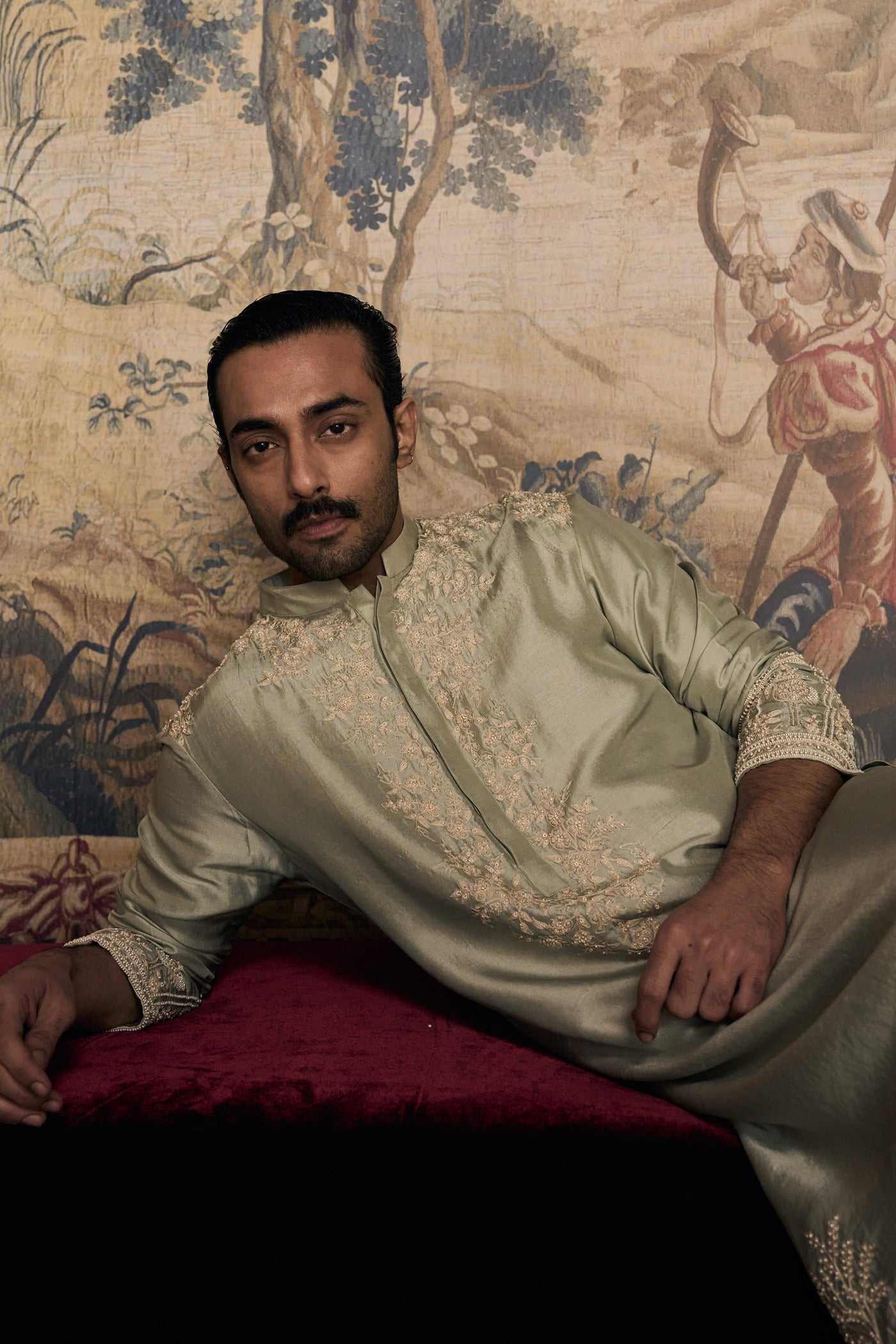 The La Creme' Masai Jade Kurta Set